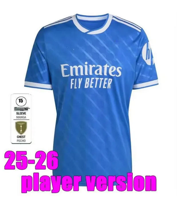 25-26 Real Madrid Home away third players Edition Jersey