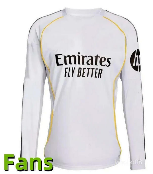 25-26 Real Madrid home and away third set long-sleeved fan version jersey