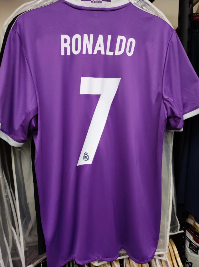 16-17 Real Madrid away Europa League final fan version jersey