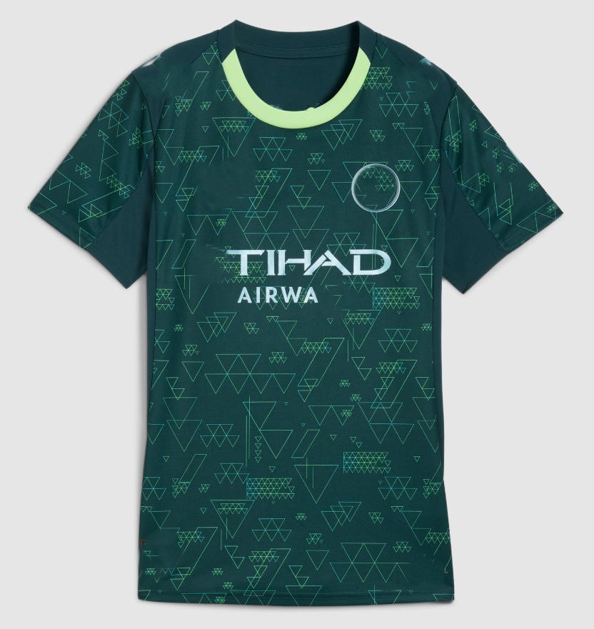 25-26 Manchester City home and away third jerseys