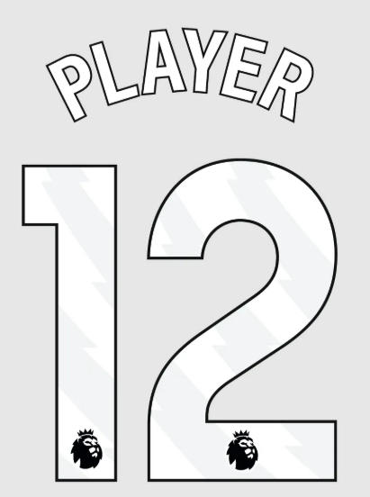 23-26 season Premier League original letters + numbers