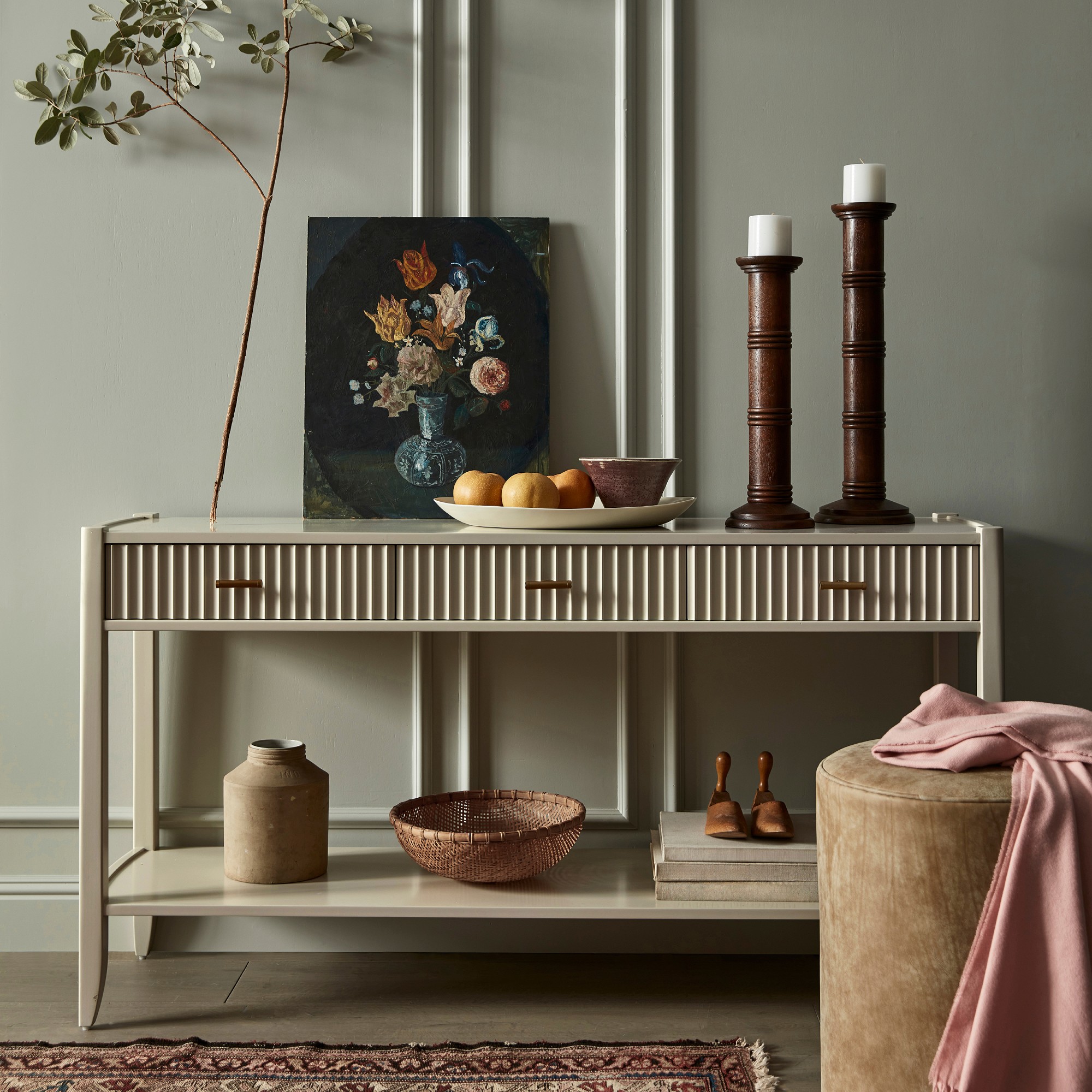 Oversized Wooden Pillar Holder