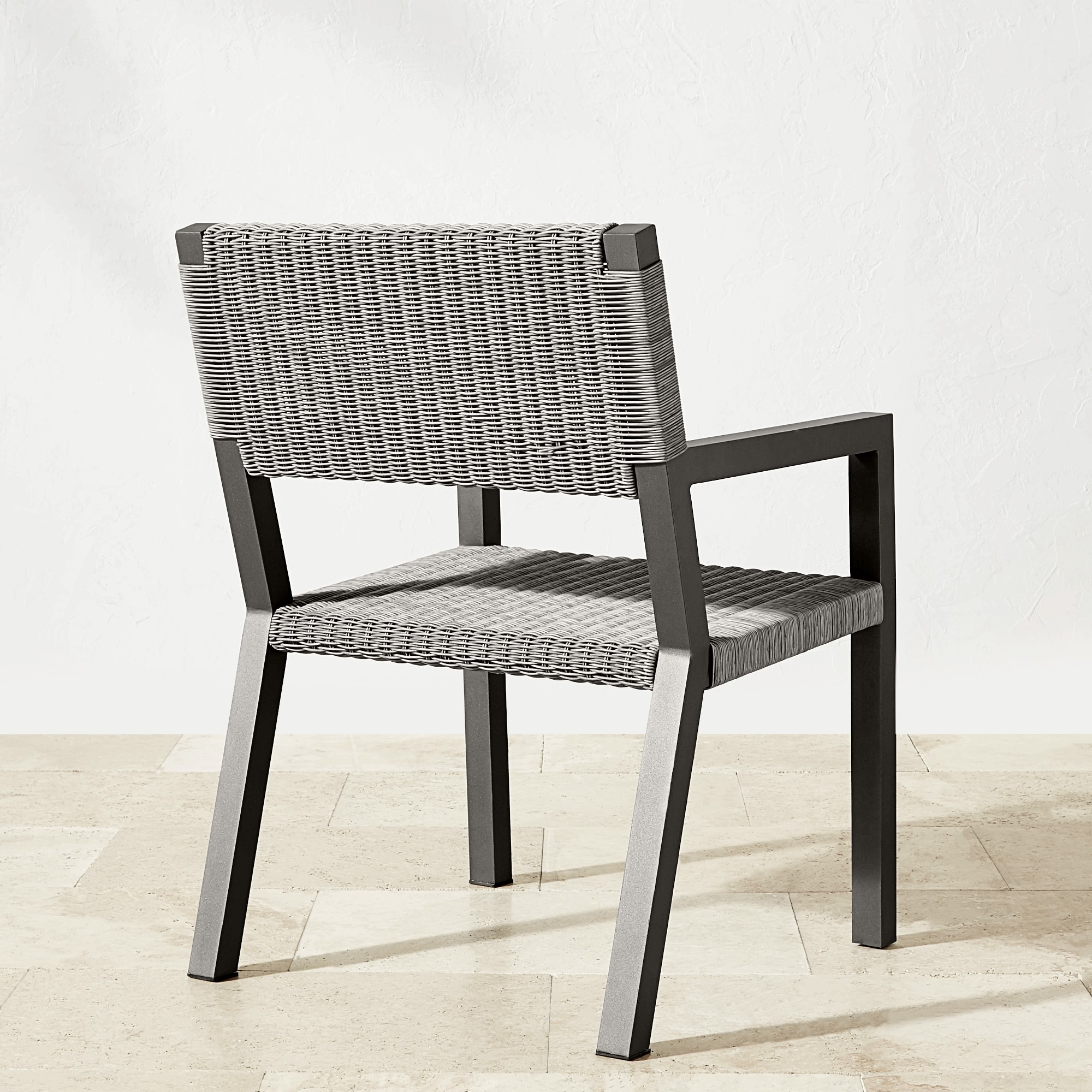 Larnaca Outdoor Metal x All-Weather Weave Dining Armchair