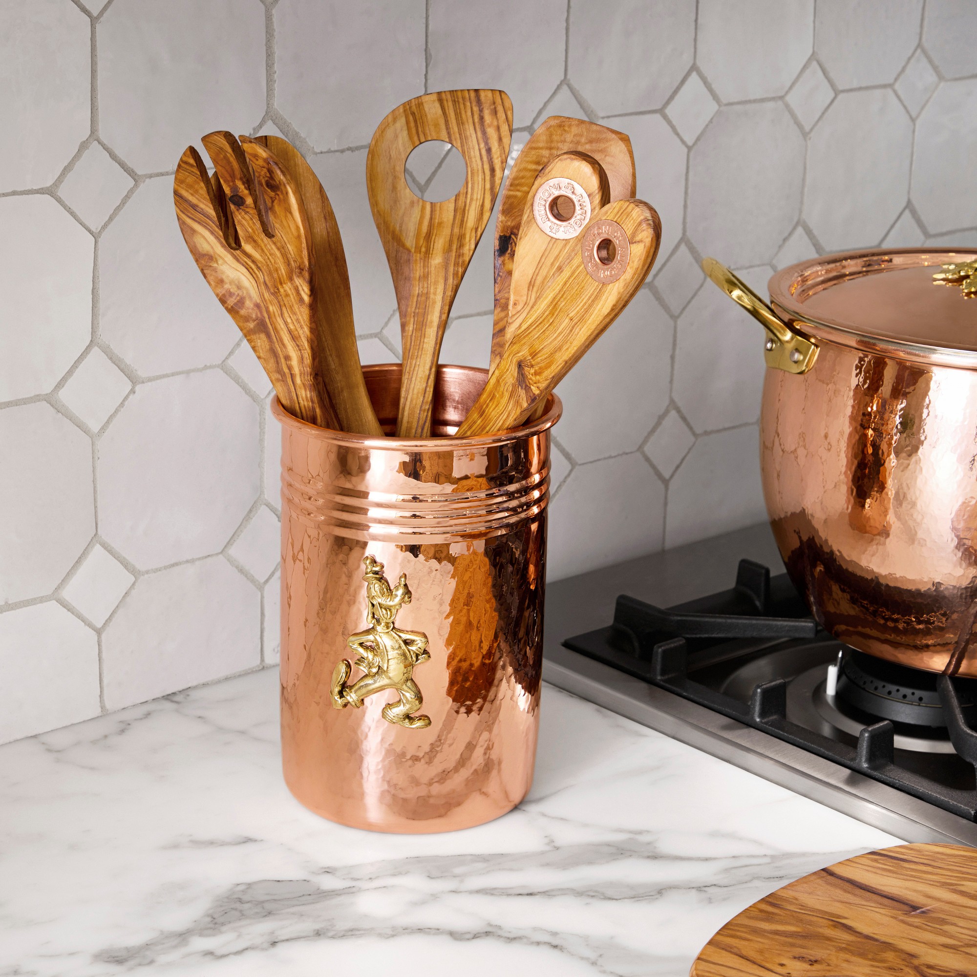 Ruffoni Historia Disney© Hammered Copper Goofy Tool Crock