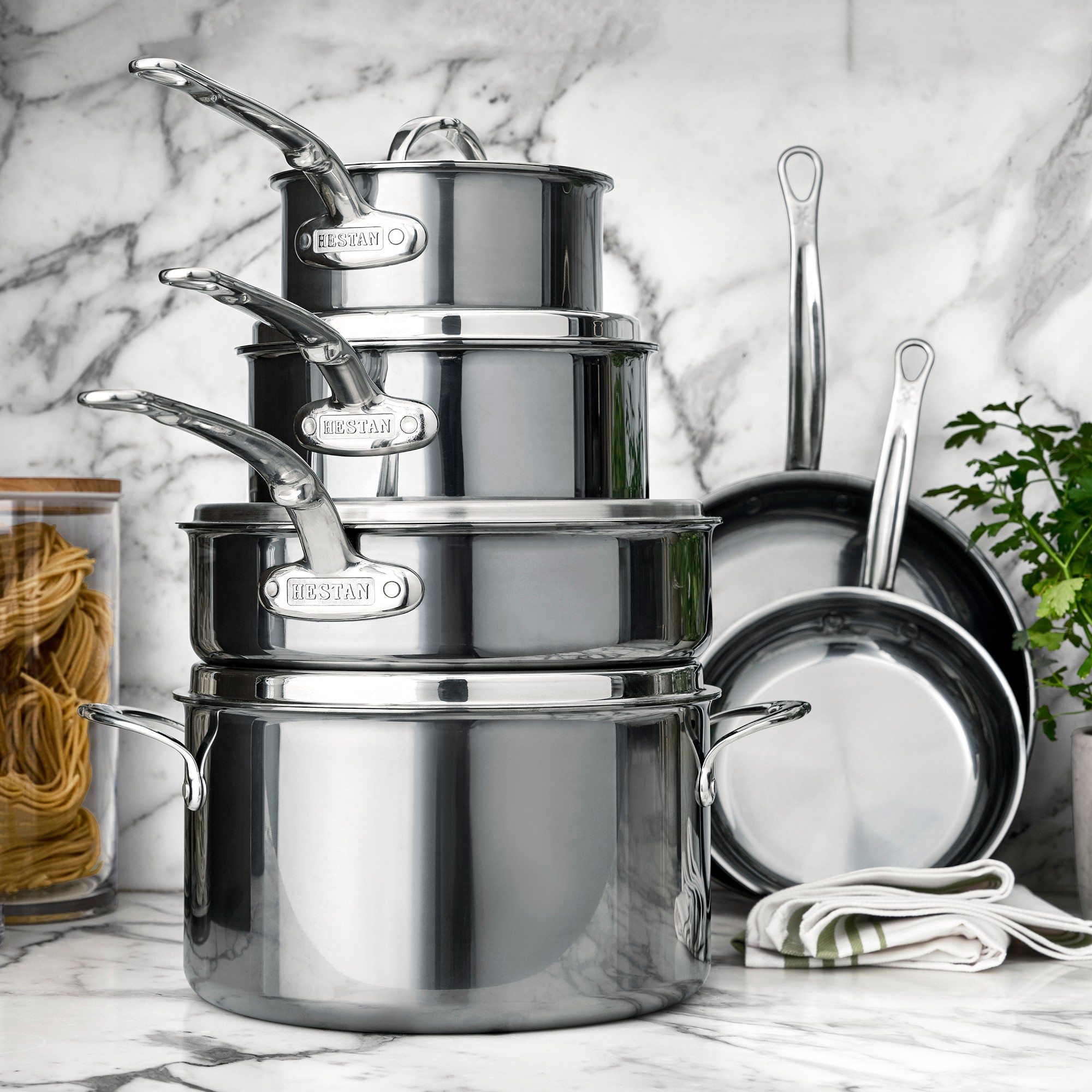 Hestan NanoBond® Titanium Stainless-Steel 10-Piece Cookware Set