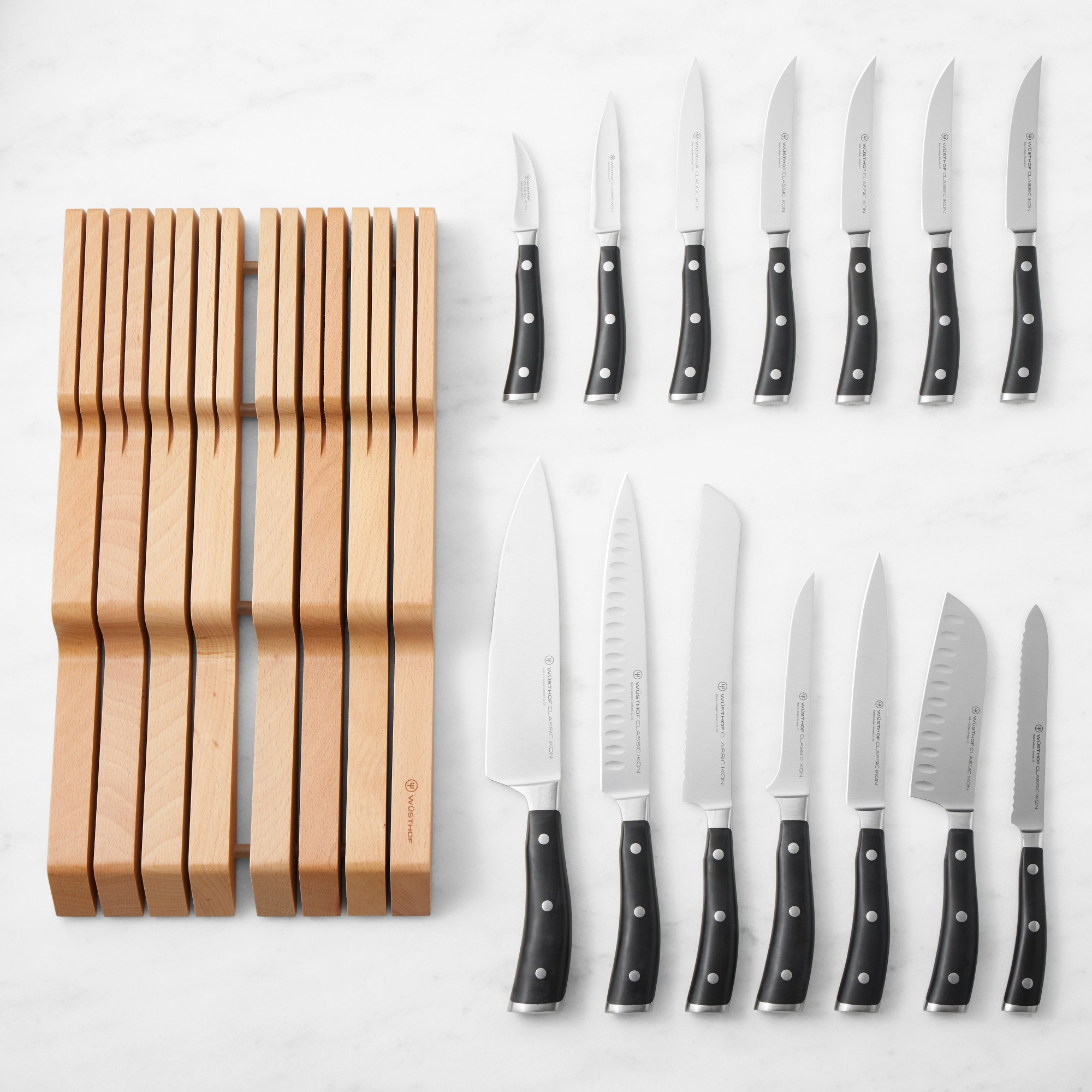 Wüsthof Classic Ikon In Drawer Knives, Set of 15