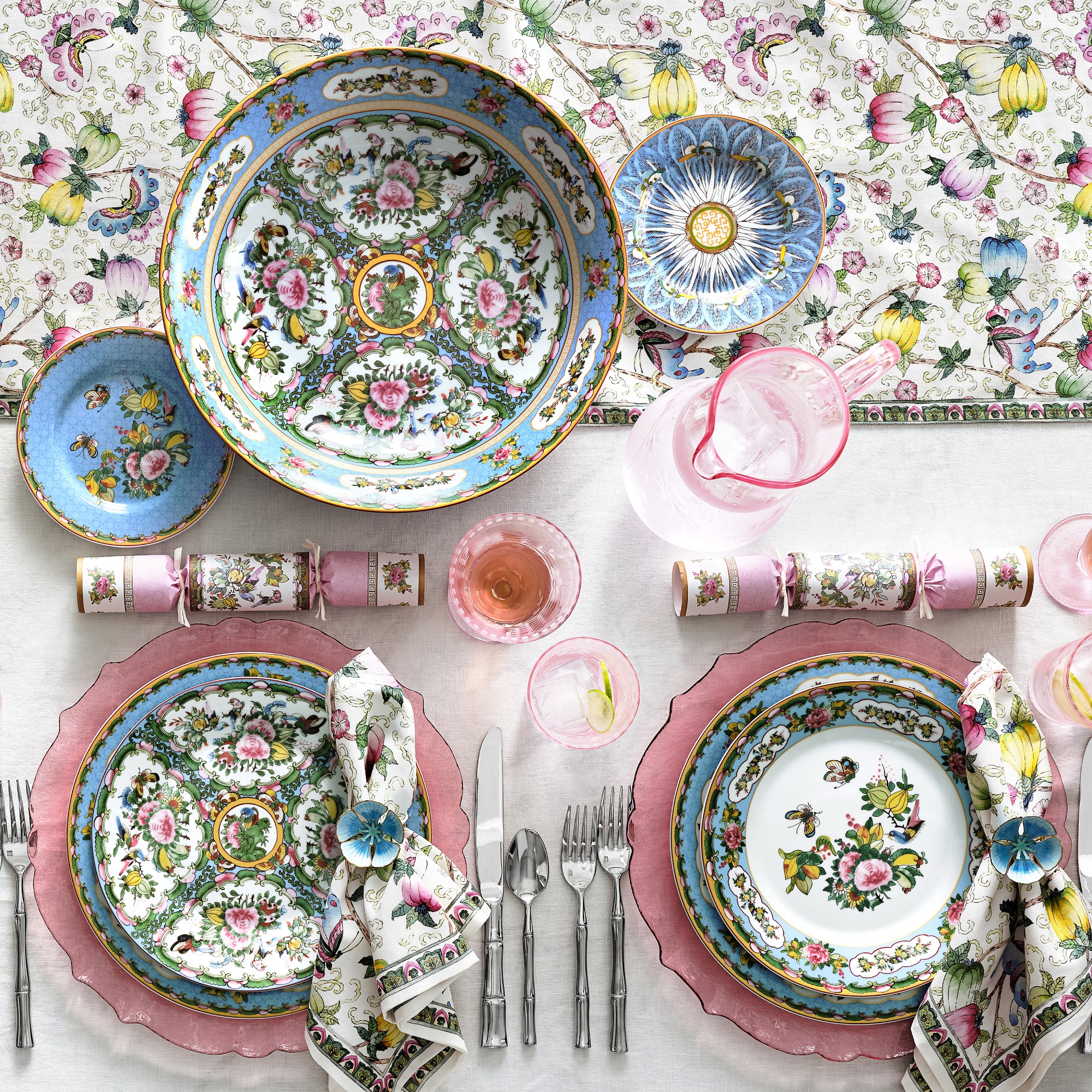 Famille Rose Salad Plates