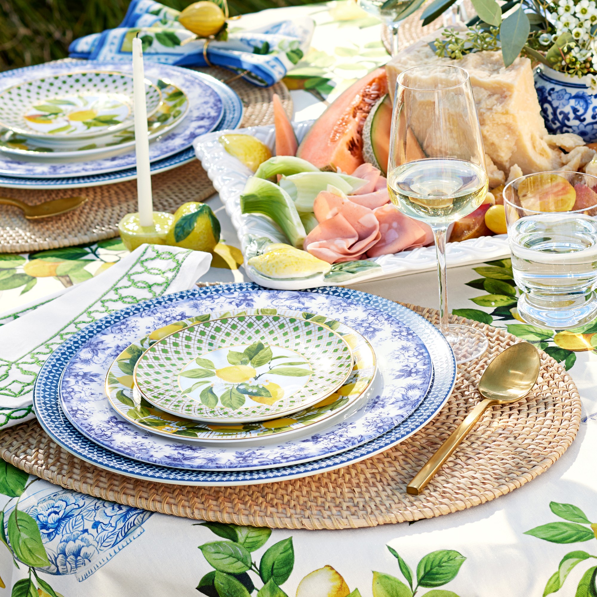 English Floral Dinner Plates