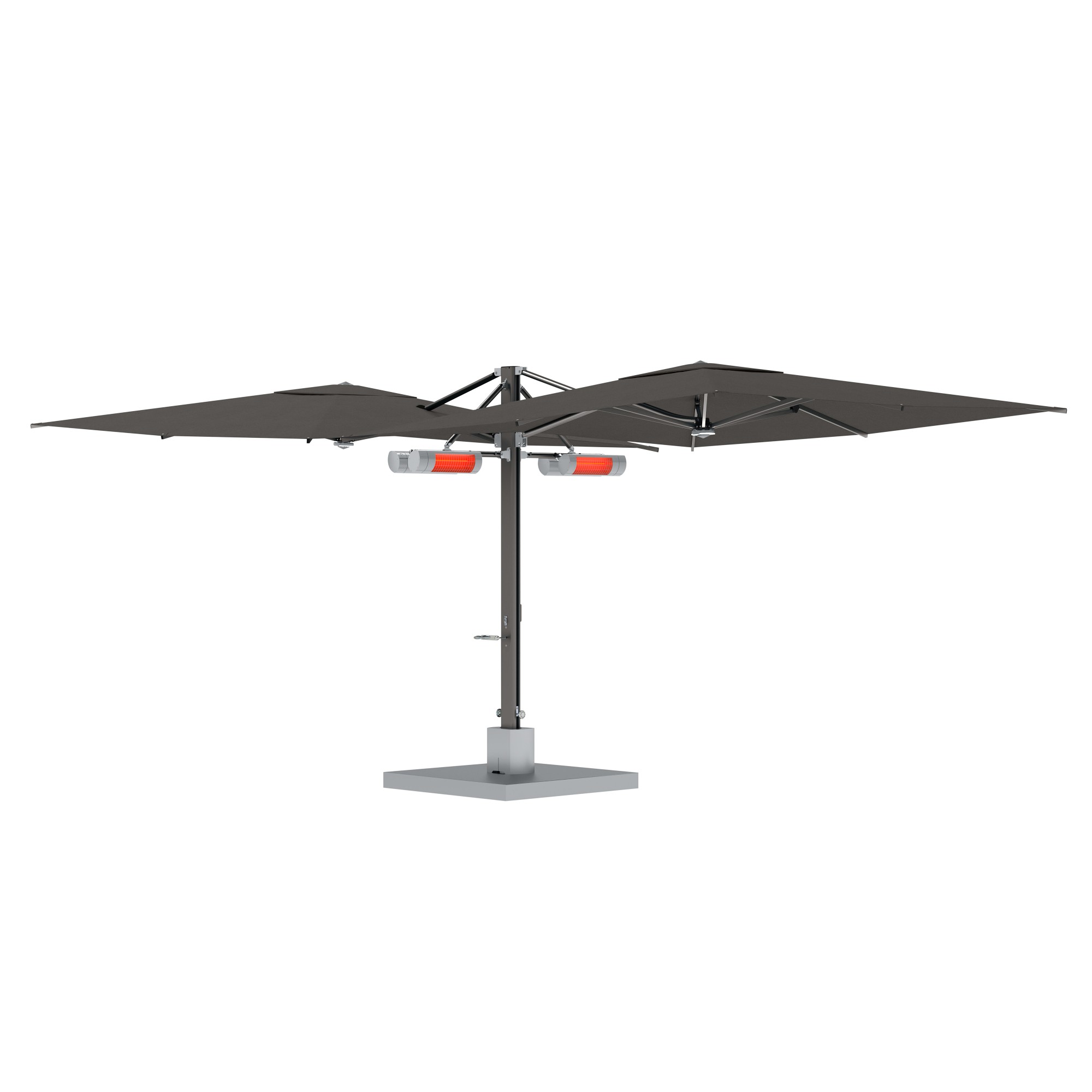 10' Sqaure Performance Dual Cantilever Umbrella