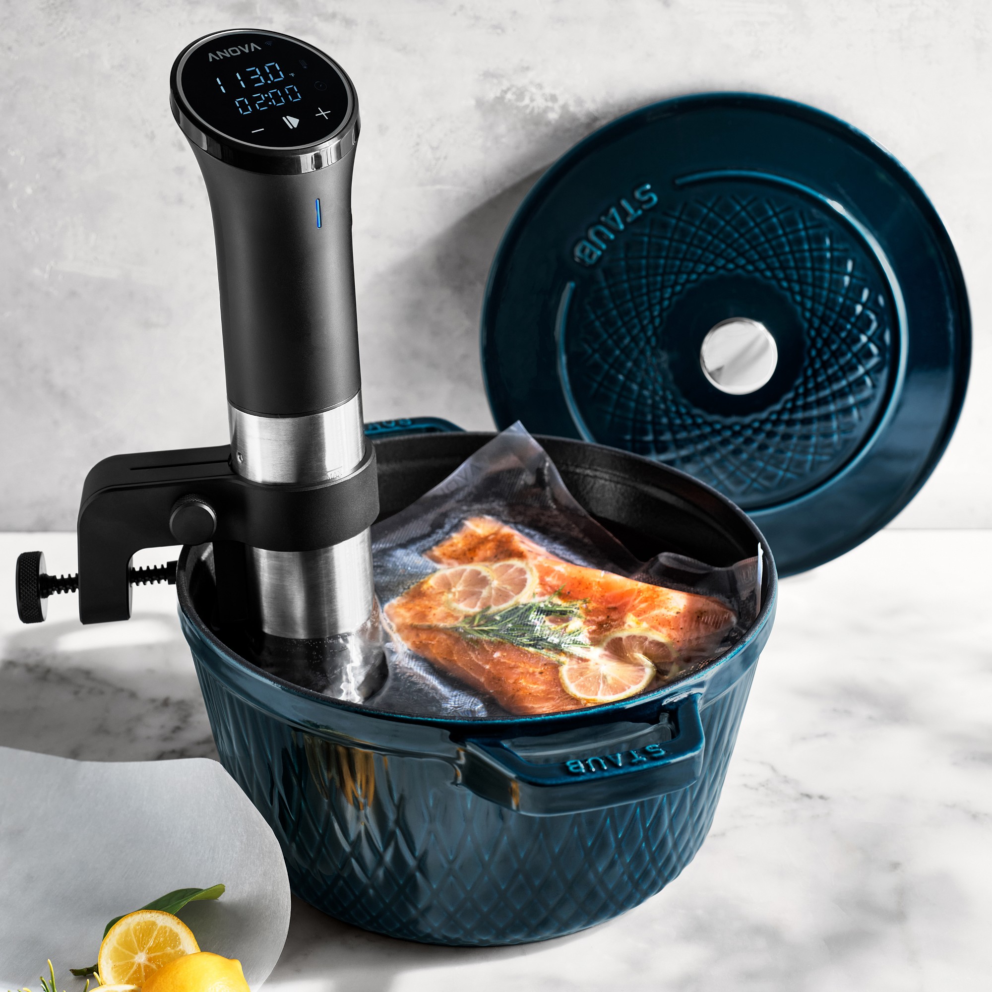 Staub Enameled Cast Iron Embossed Twist Dutch Oven, 4 1/4-Qt.
