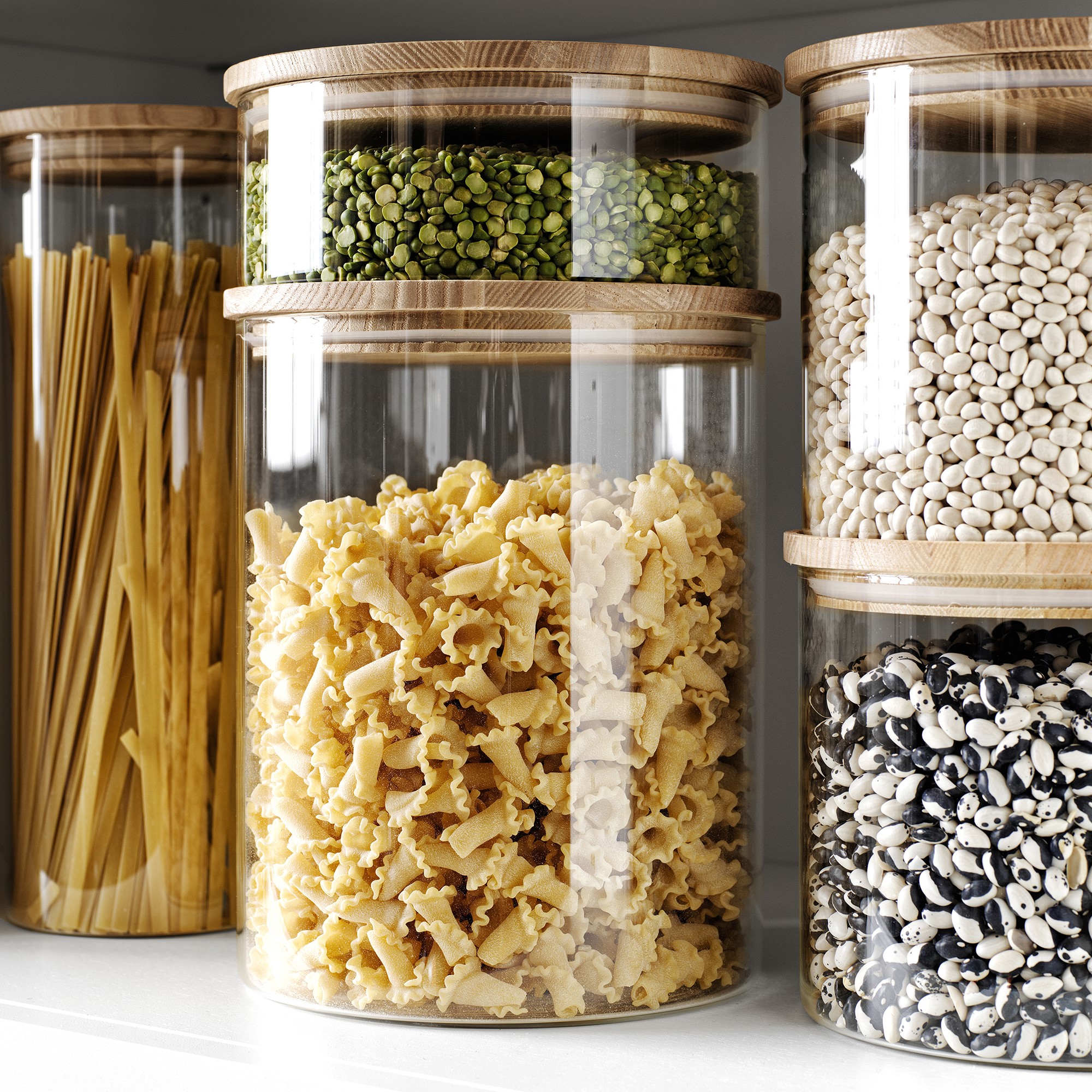 Hold Everything Stackable Glass Canister