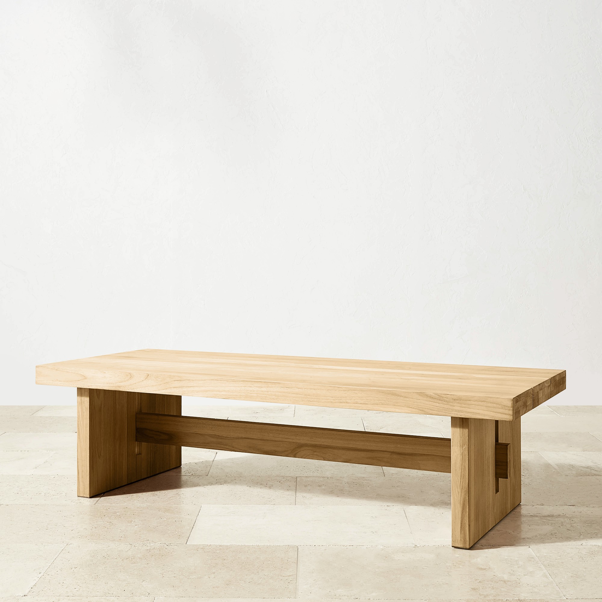 San Clemente Natural Teak Outdoor Rectangle Coffee Table (60