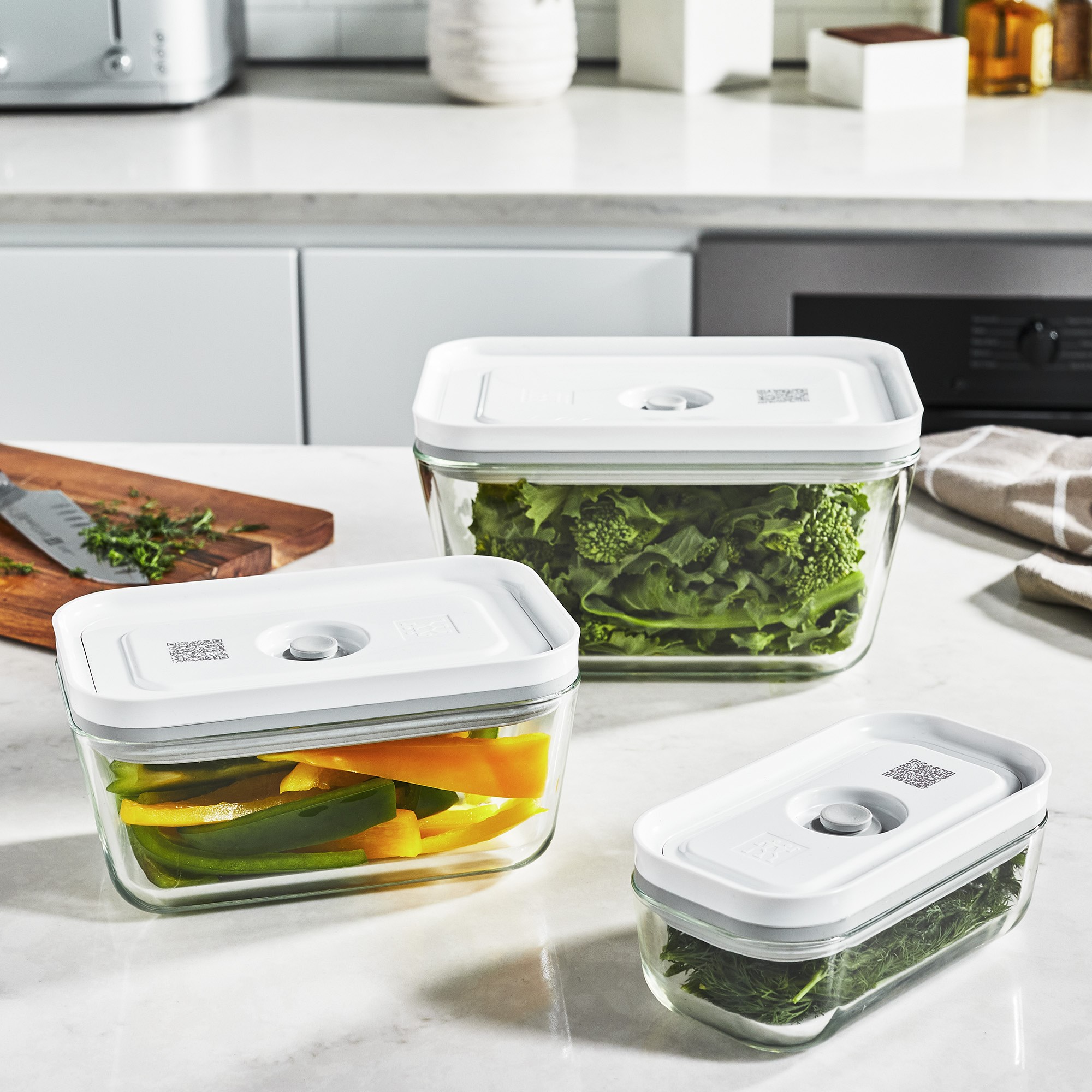 Zwilling Fresh & Save 3-Piece Glass Food Storage Container, Meal Prep Containers