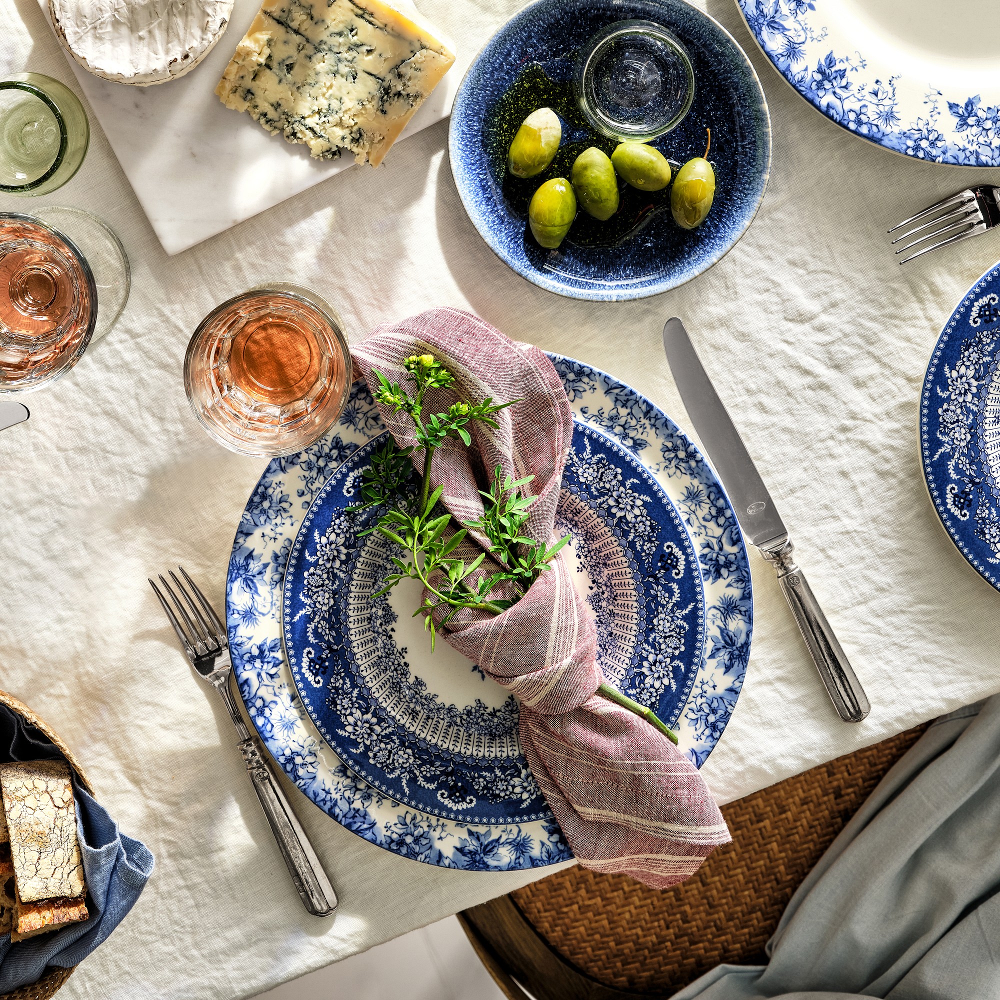 English Floral Dinner Plates