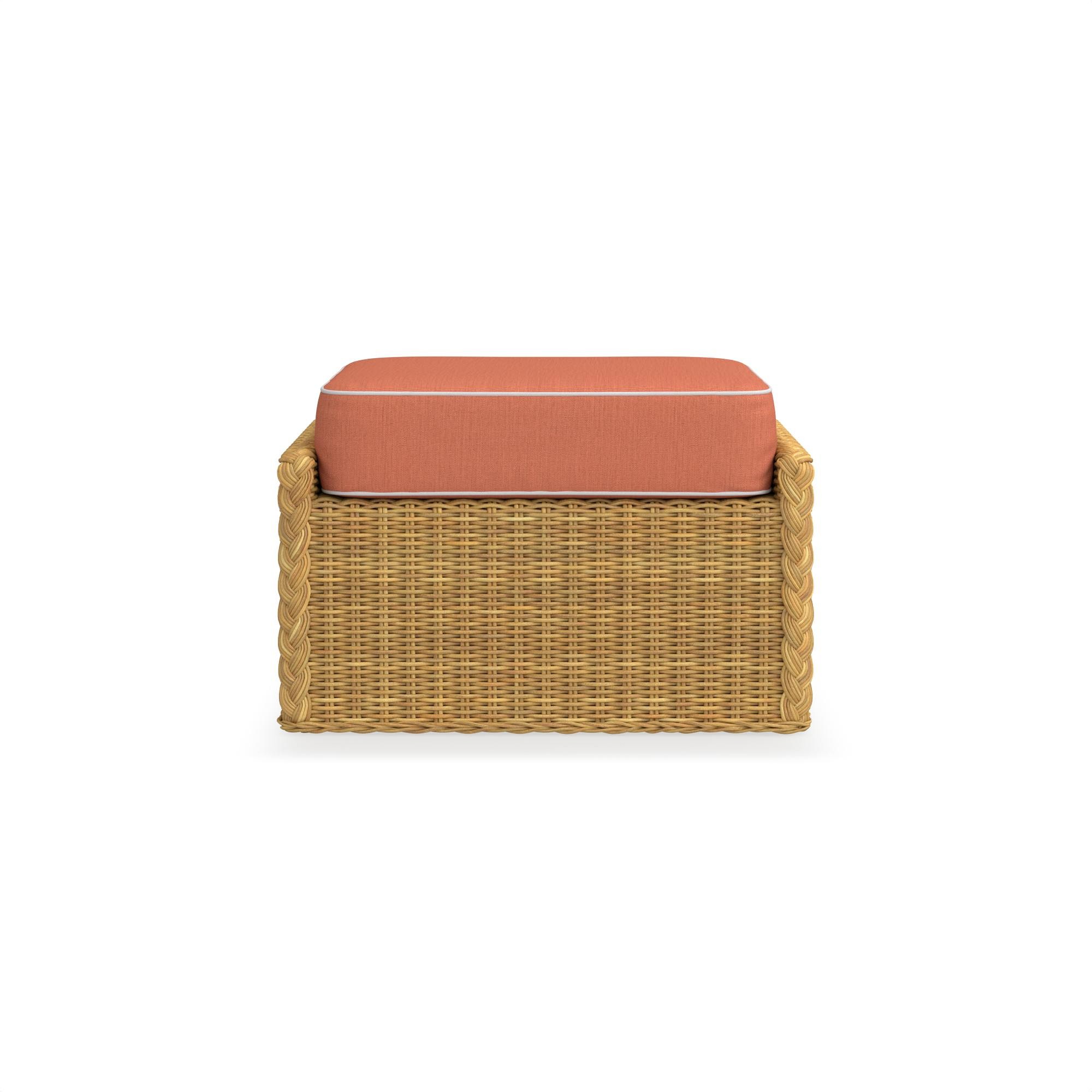 AERIN East Hampton Outdoor Coffee Table Ottoman Cushions