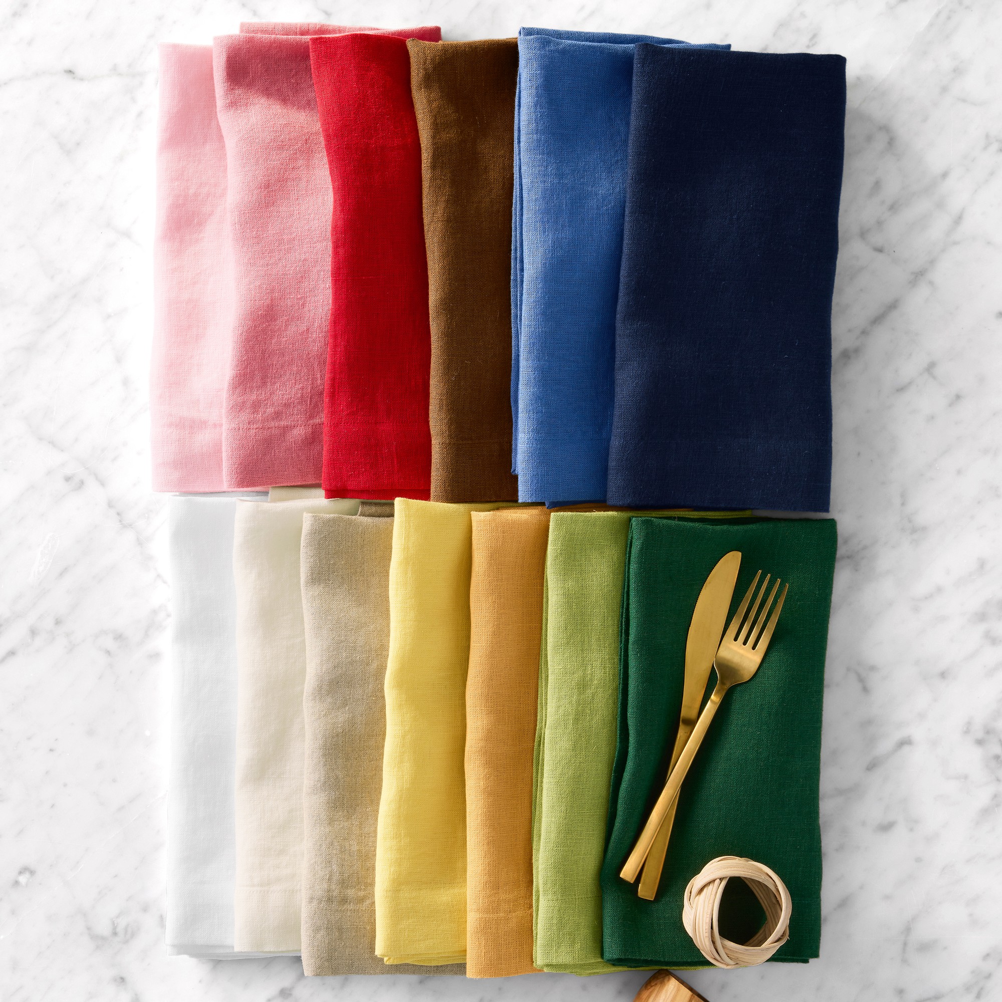 AERIN Braided Woven Napkin Rings, Set of 4