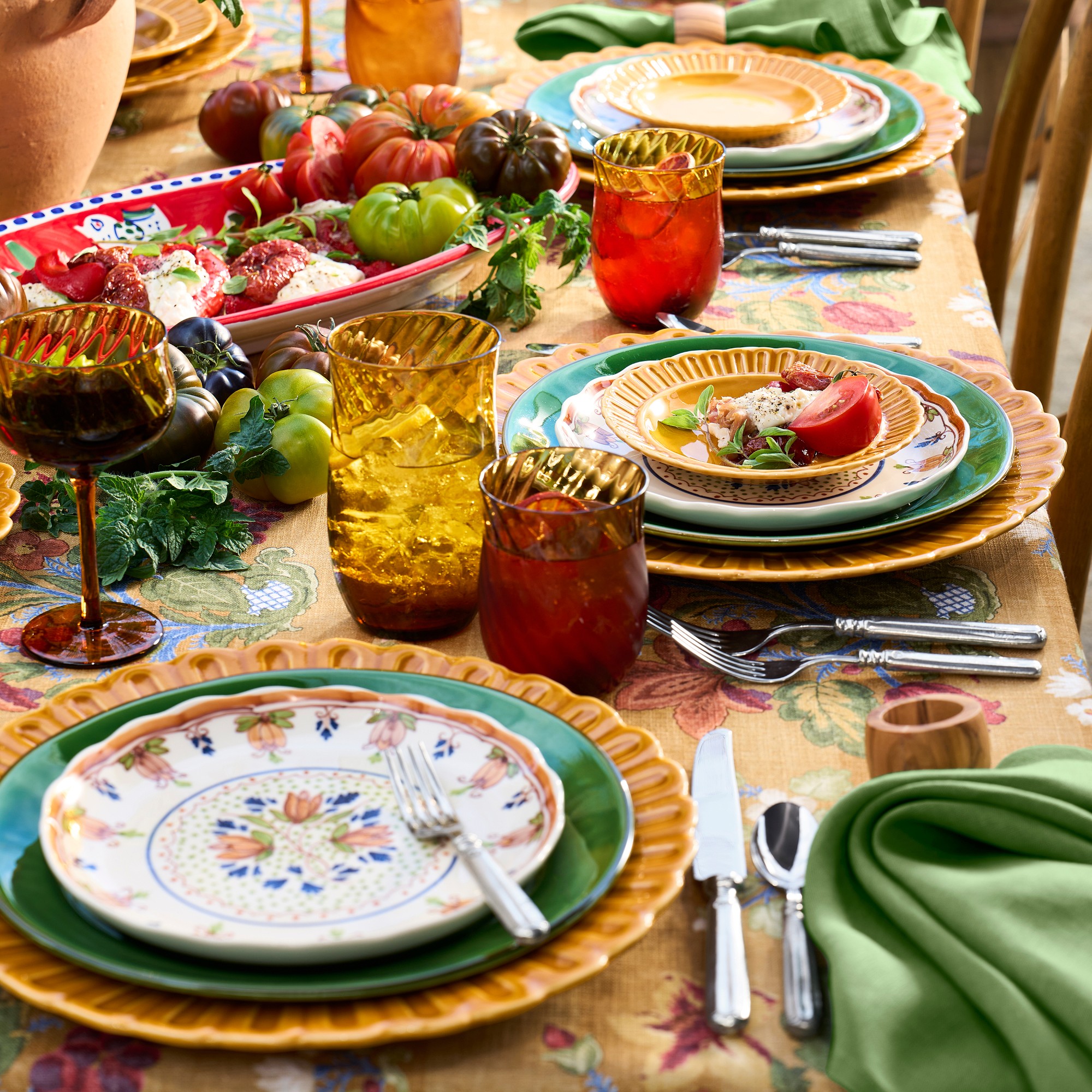 Floral Autumnal Salad Plate