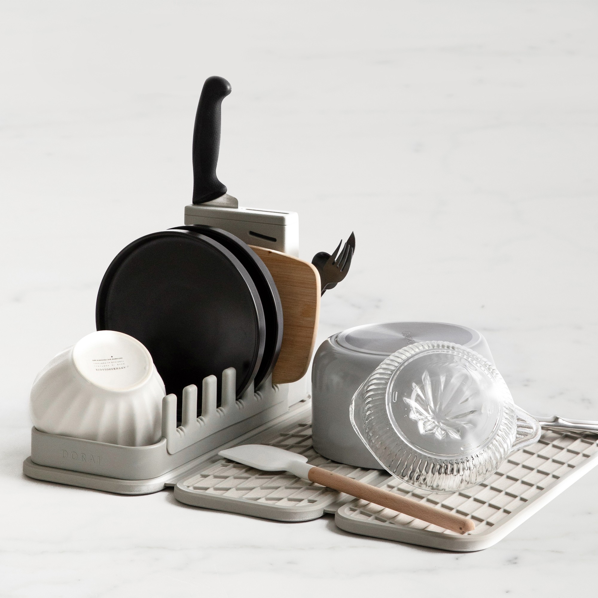 Dorai Dish Pad and Dish Pad Rack