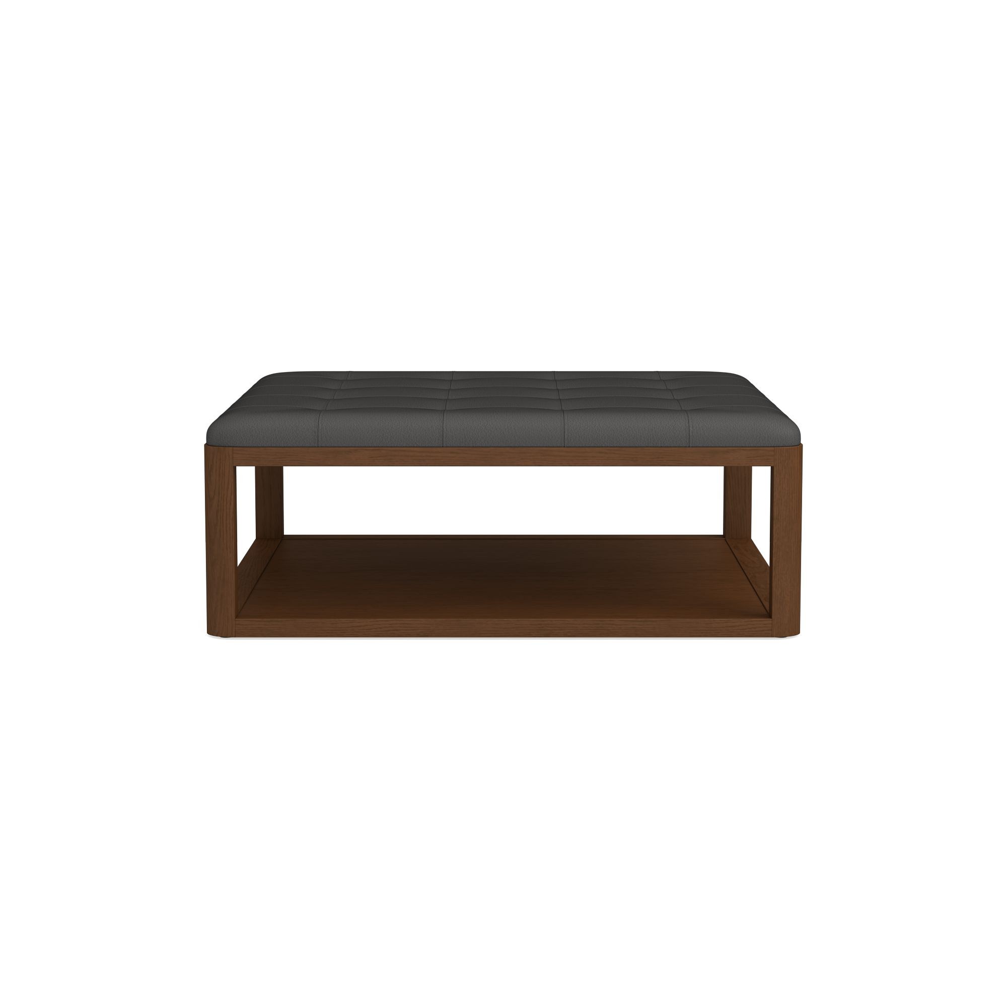 Porte Grid Tufted Rectangular Ottoman (48