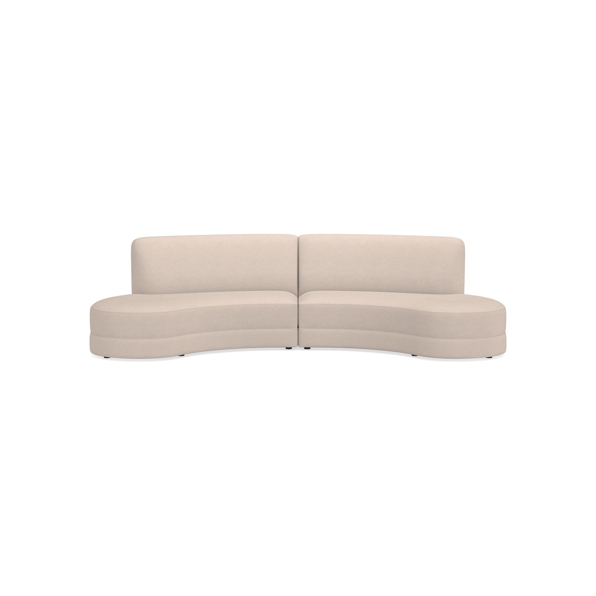 Capri 2-Piece Bumper Armless Sectional (132