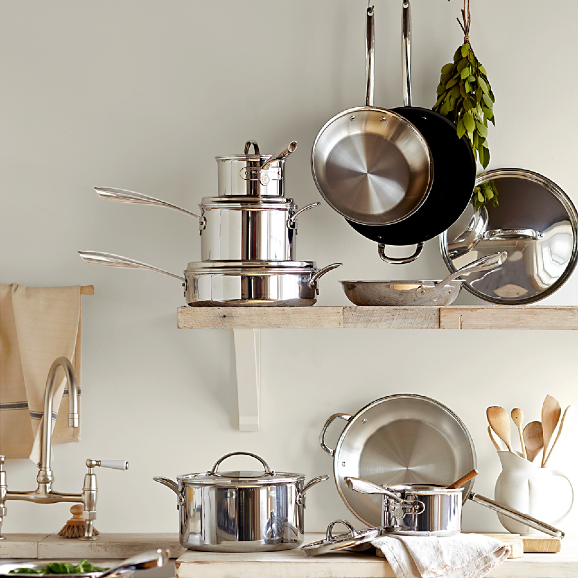 Williams Sonoma Signature Thermo-Clad™ Stainless-Steel Fry Pan