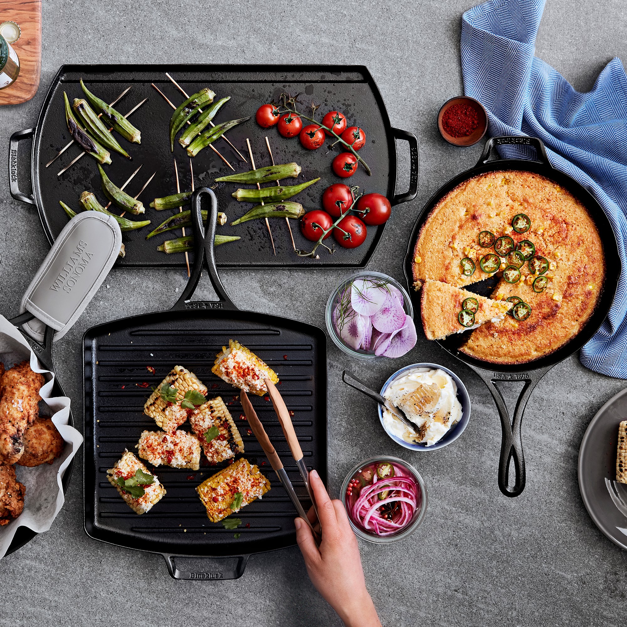 Lodge Blacklock Triple Seasoned Cast Iron Double Burner Griddle