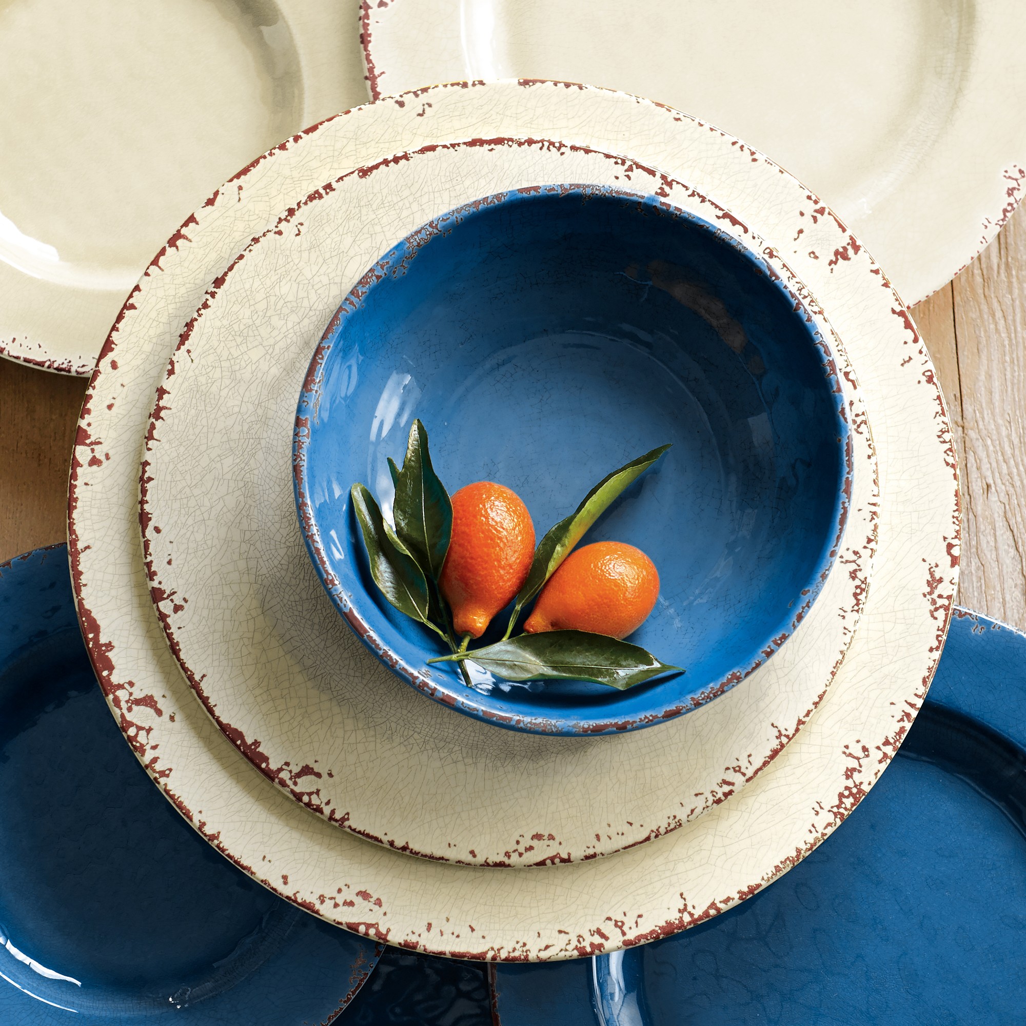 Rustic® Outdoor Melamine 12-Piece Dinnerware Set