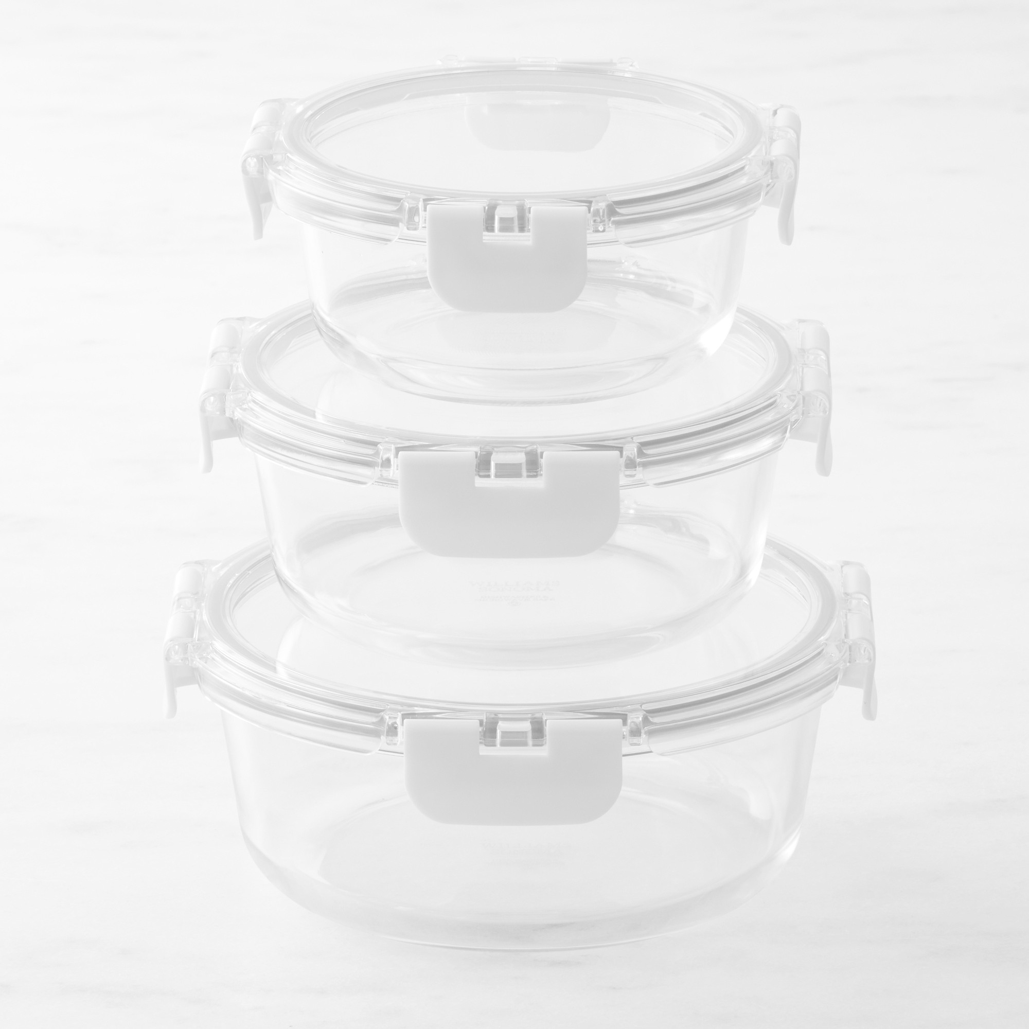 Hold Everything Round Glass Food Storage Containers, 6-Piece Set