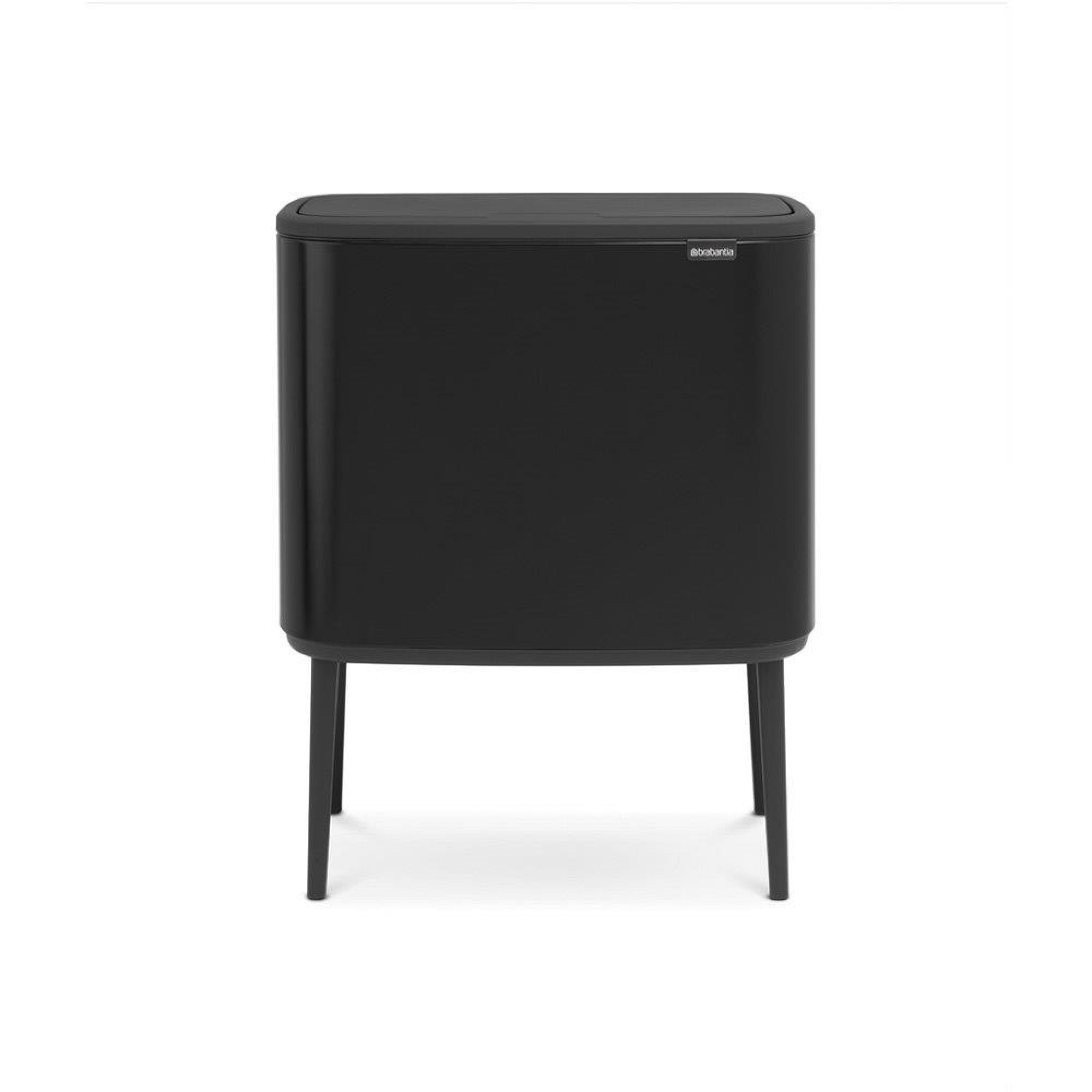 Brabantia Bo Touch Top Multi Compartment Recycling Trash Can, 3 x 3 Gallon