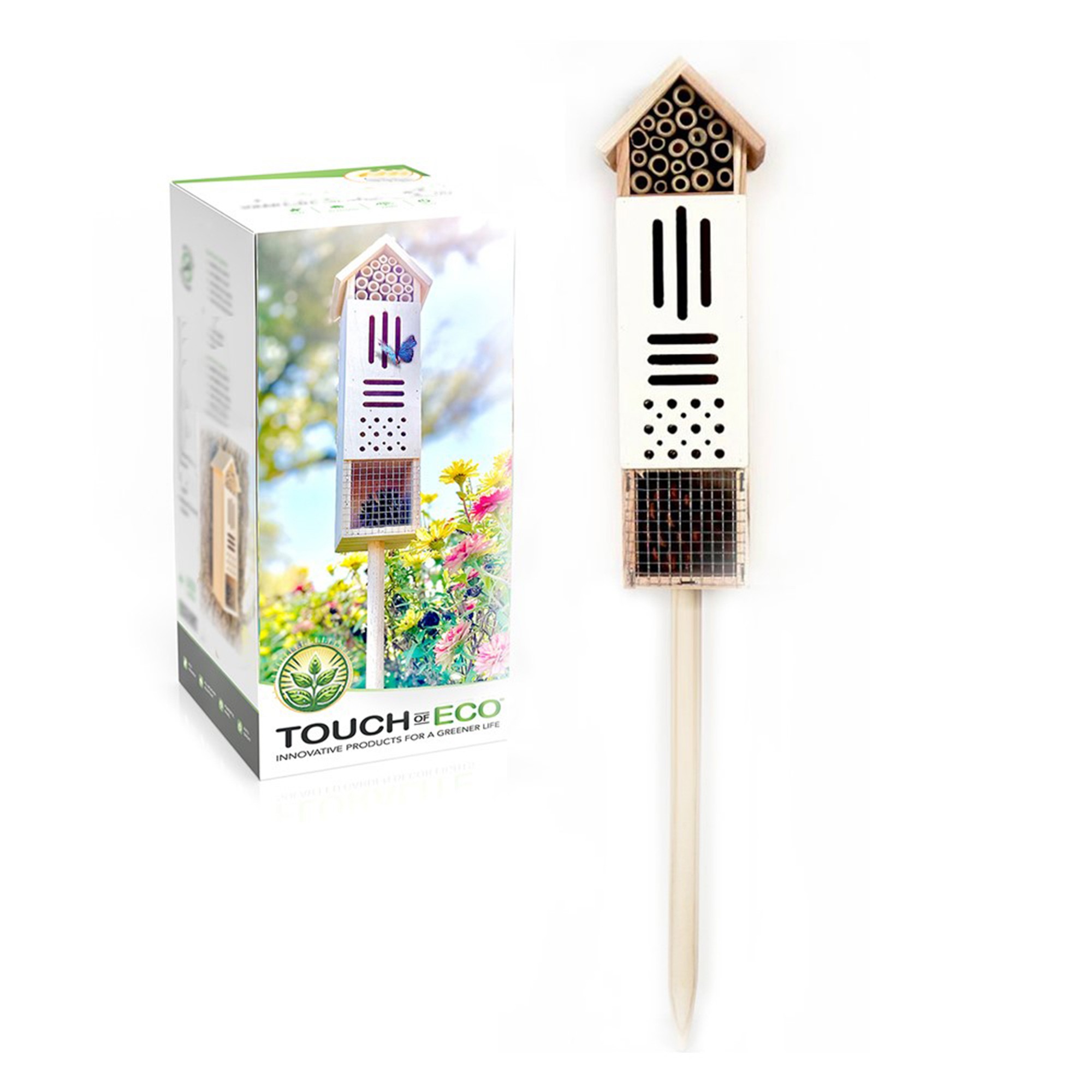 Pollination Palace 5 Compartment Wooden House for Bees, Butterflies, Ladybugs, & Insects