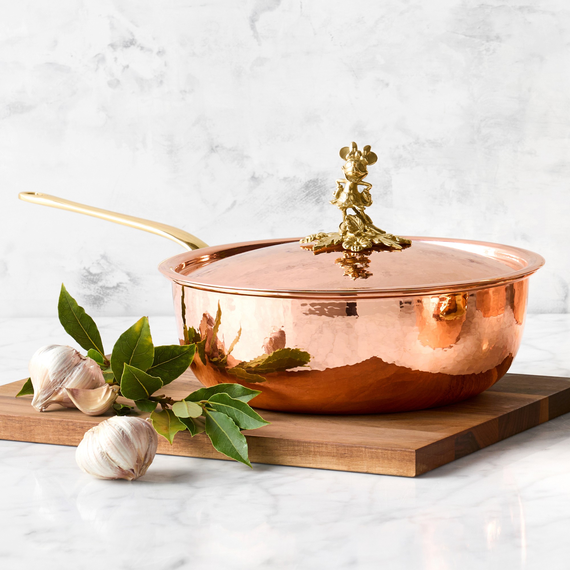 Ruffoni Historia Disney© Hammered Copper Chef Pan with Minnie Knob, 4-Qt.
