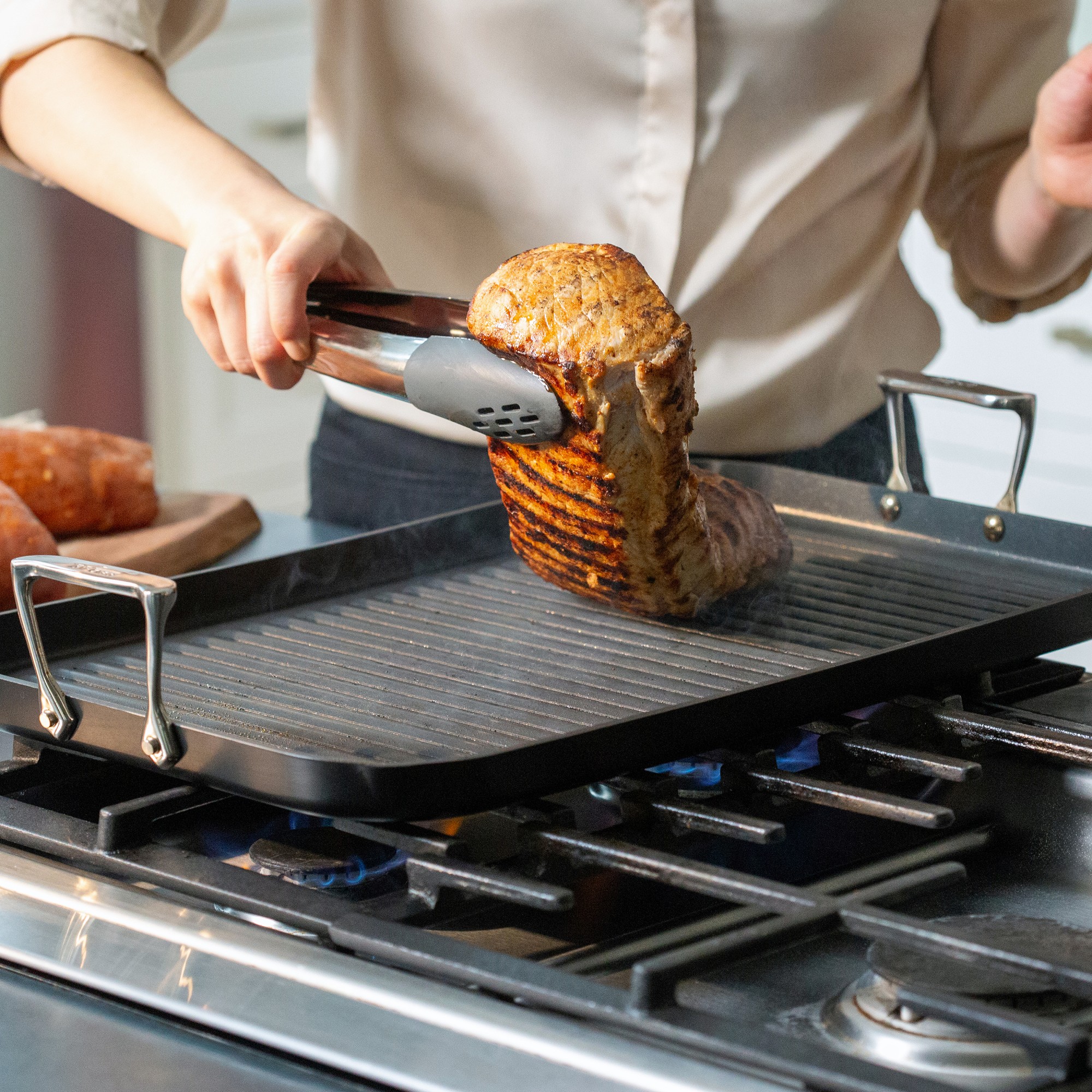 All-Clad NS™ Pro Nonstick Double Burner Grill