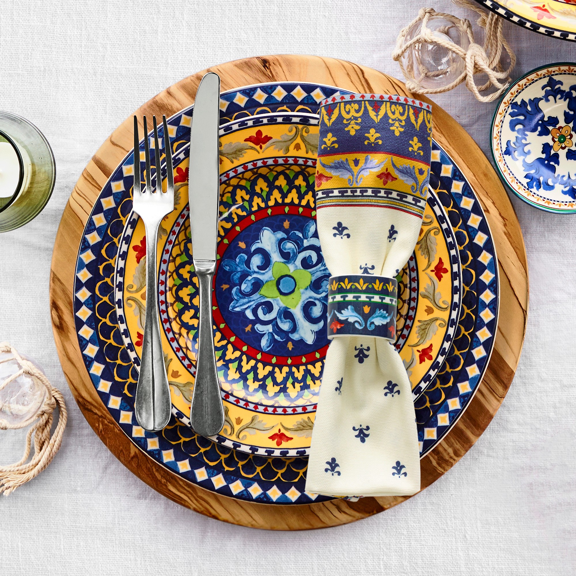 Sicily Sicilian Napkin Rings, Set of 4