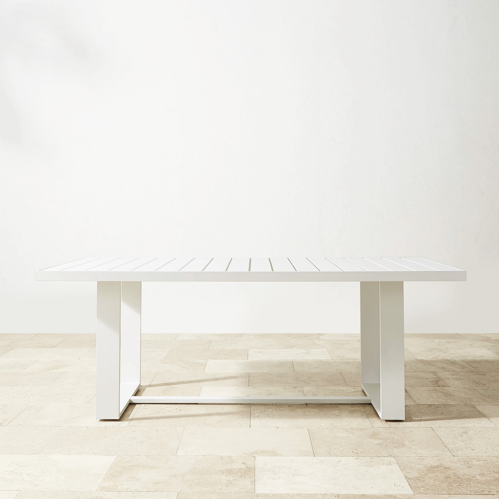 Santa Barbara White Metal Dining Table & Dining Chairs (84