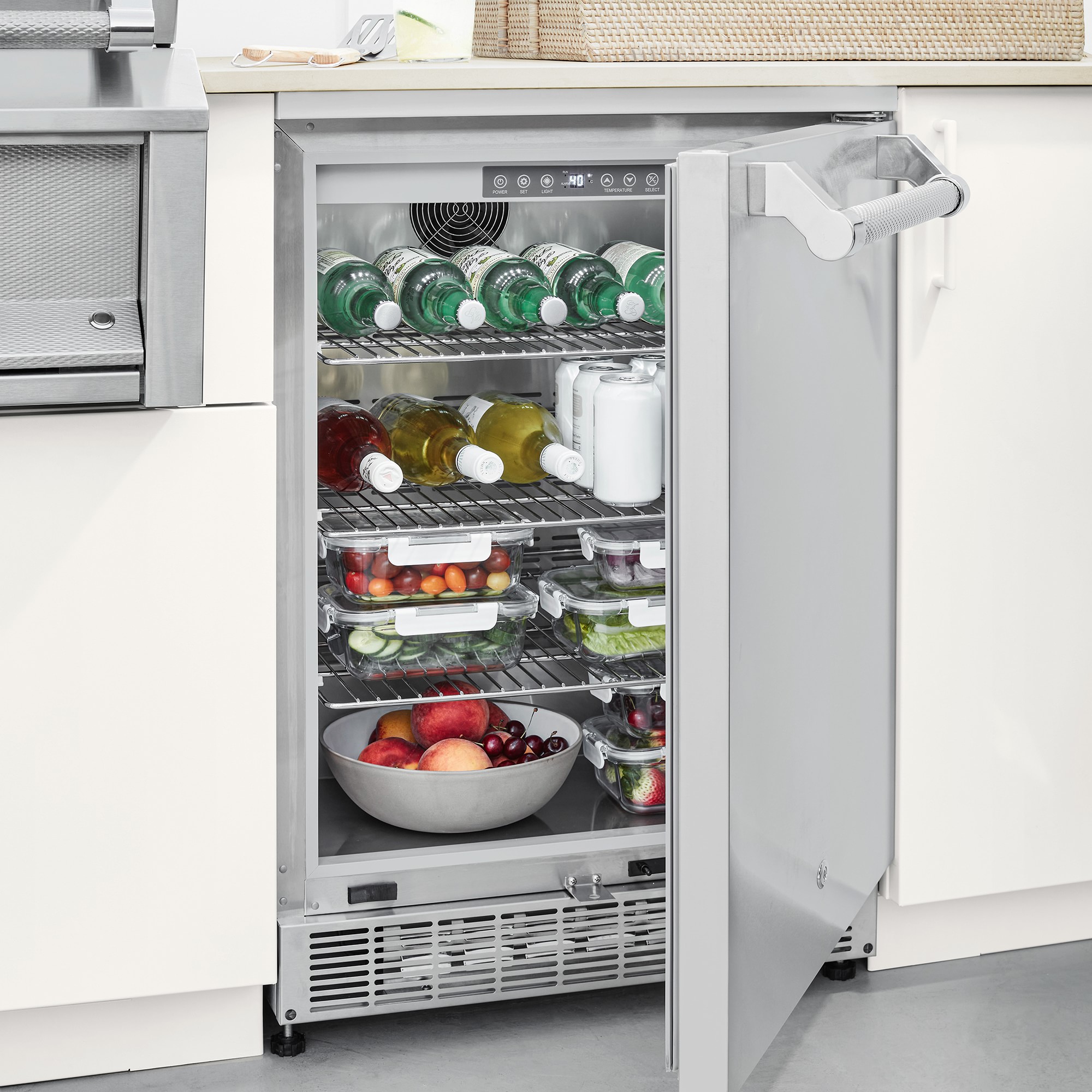 Urban Bonfire Outdoor Kitchen x Hestan 36” Grill and Fridge