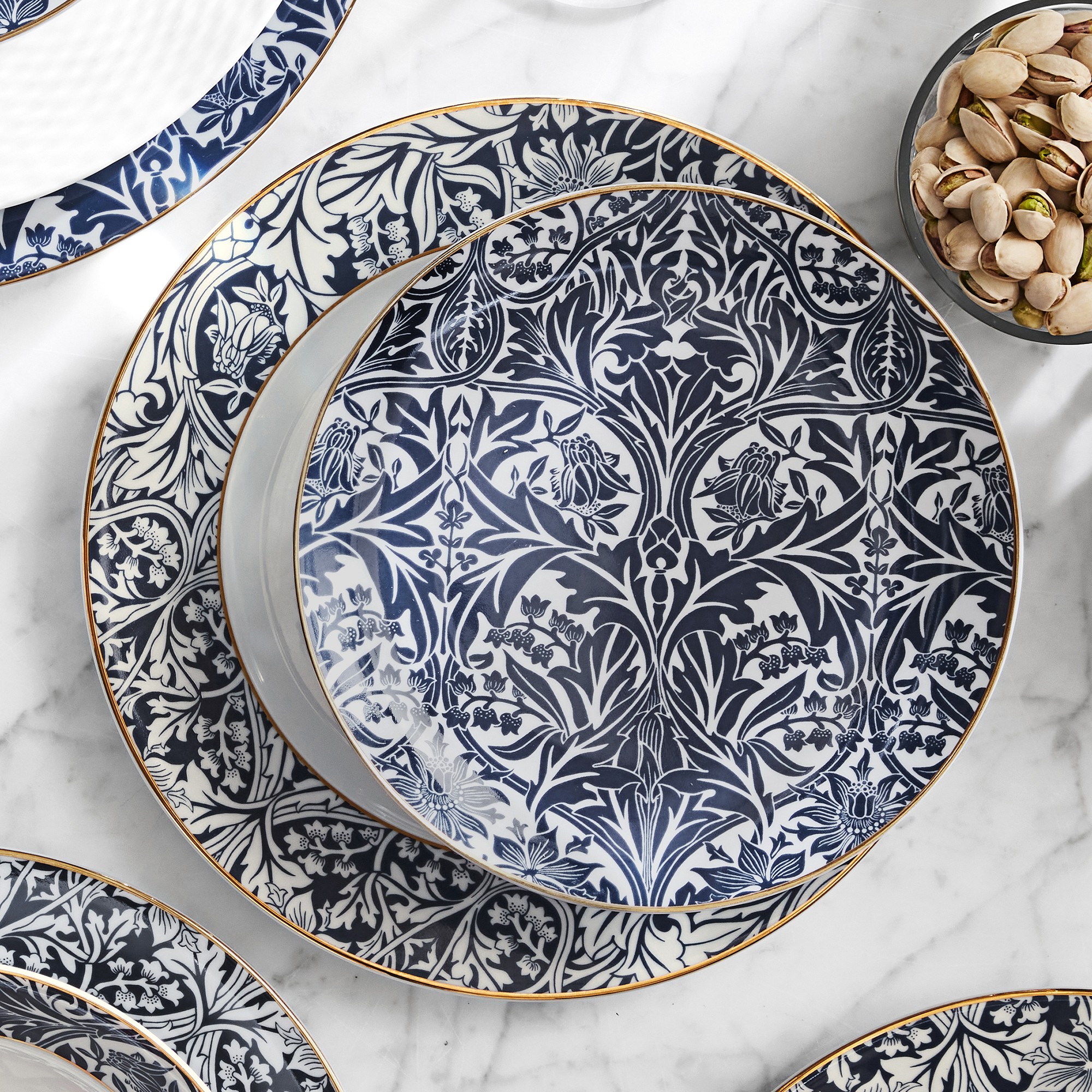 Morris & Co. x Williams Sonoma Bluebell Salad Plates, Set of 4