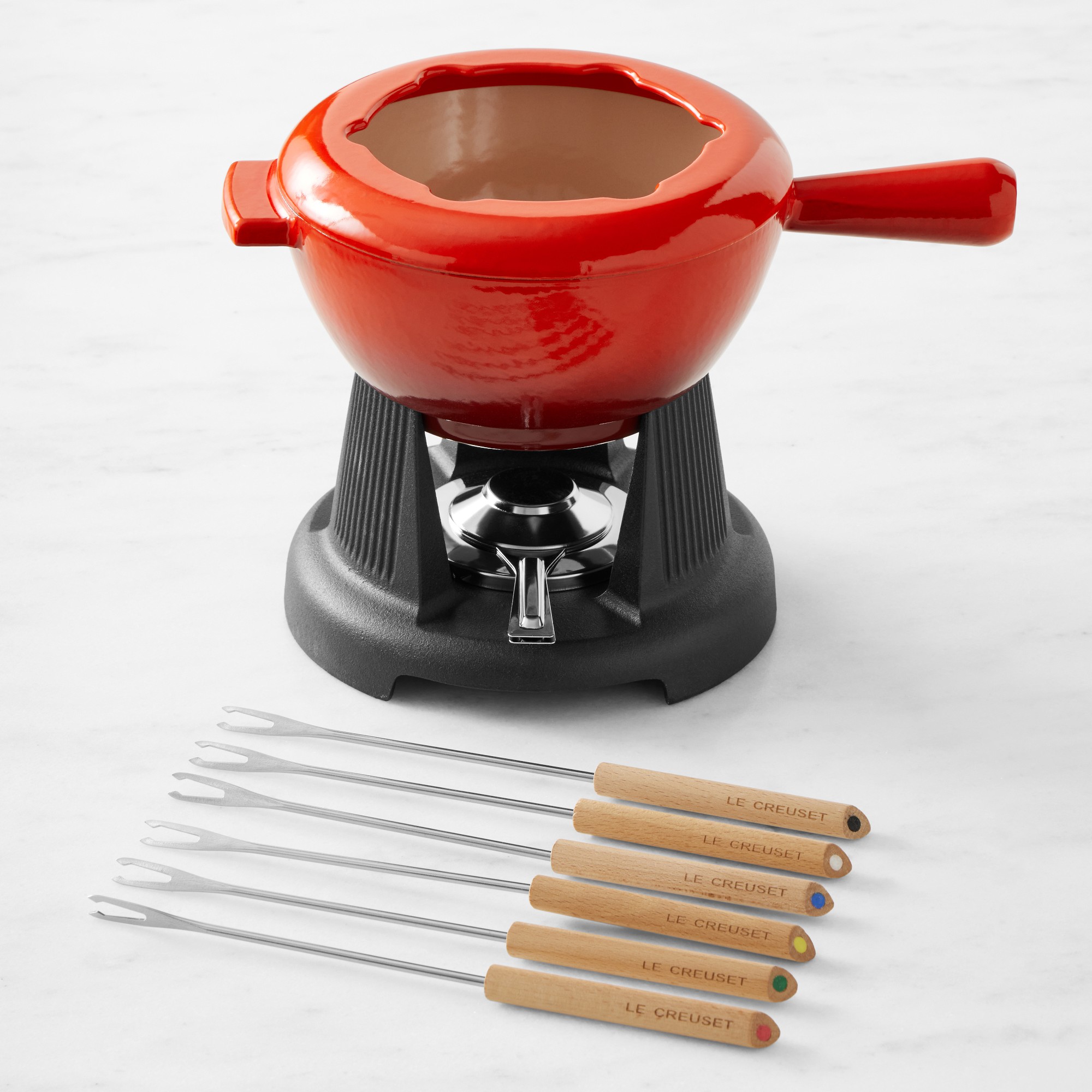 Le Creuset Enameled Cast Iron Fondue Pot, 2 1/2-Qt.