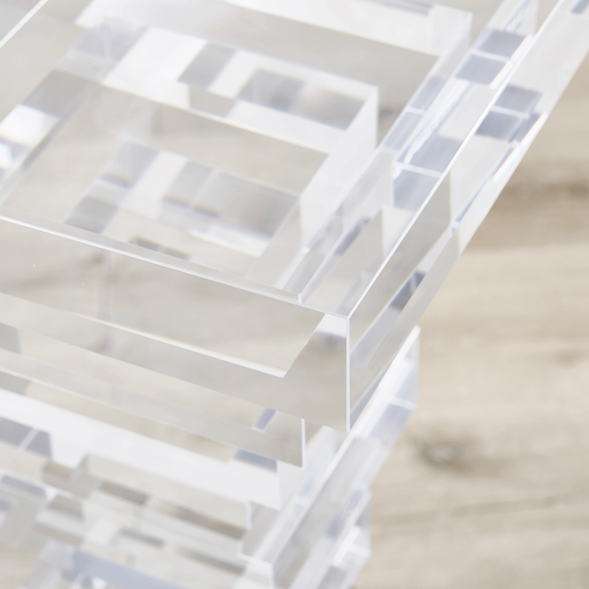 Stacked Acrylic Accent Table (10