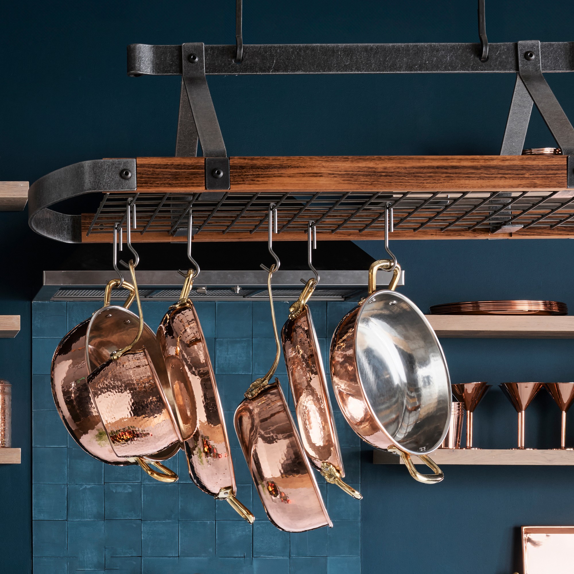 Ruffoni Historia Hammered Copper Braiser with Lovebirds Knob, 4-Qt.