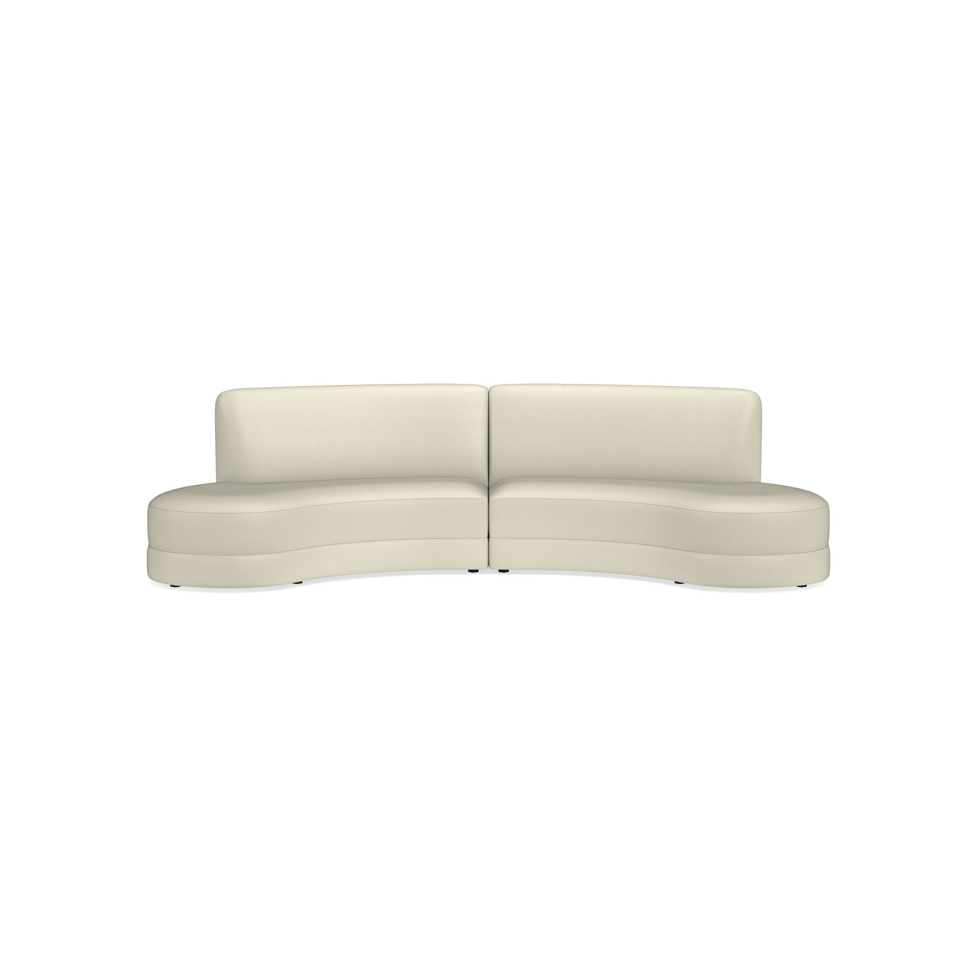 Capri 2-Piece Bumper Armless Sectional (132