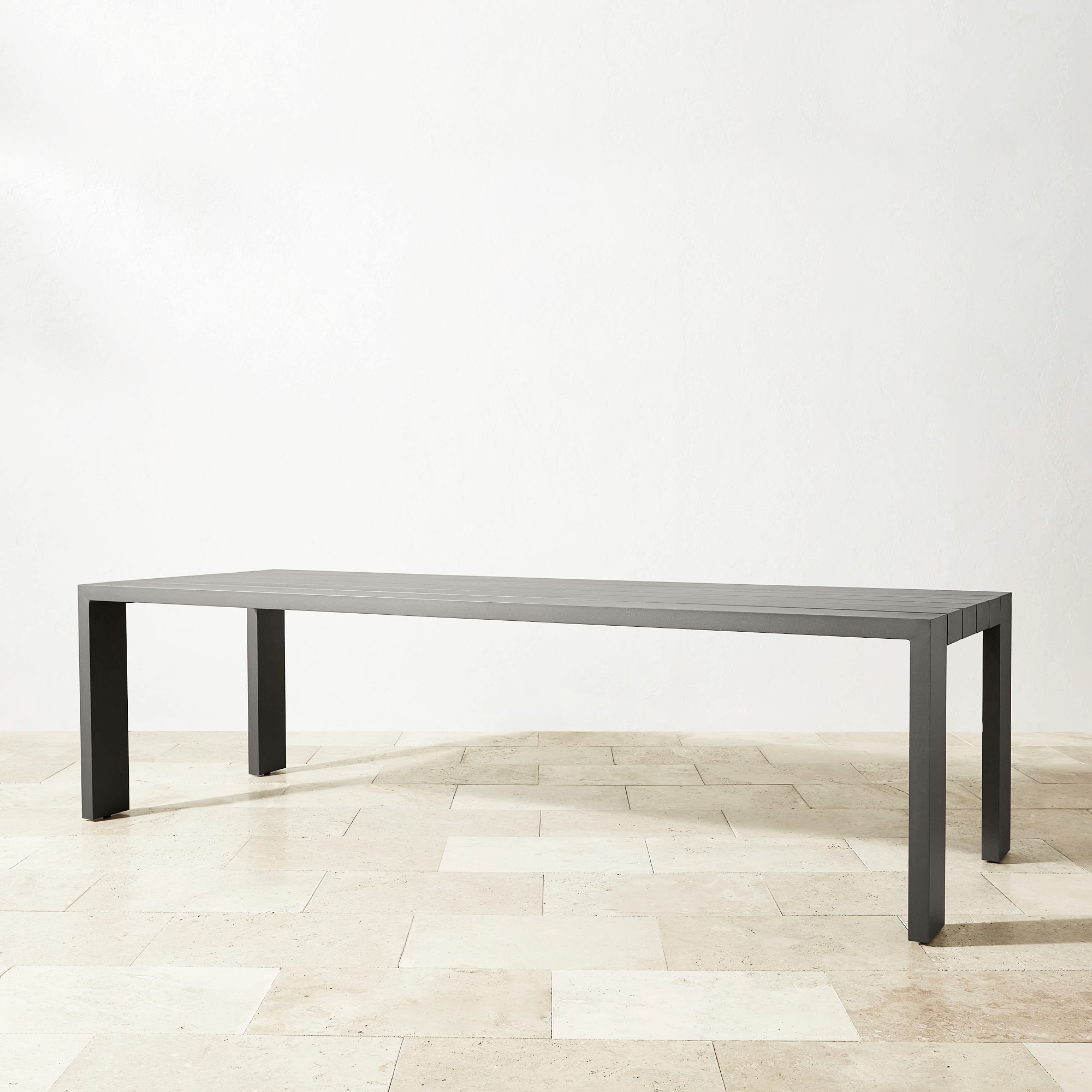 Larnaca Slate Grey Metal Dining Table & Dining Chairs (94