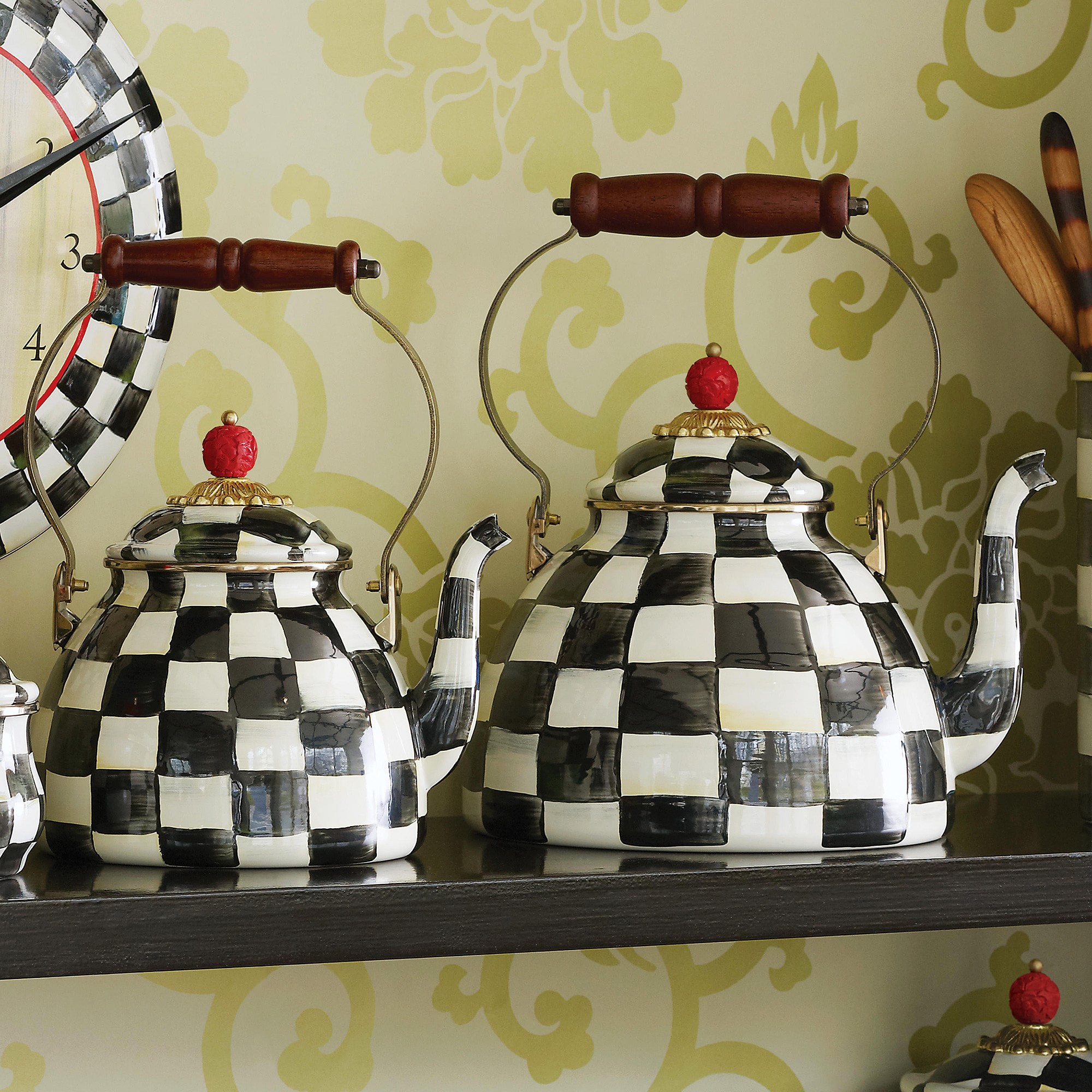 MacKenzie-Childs Courtly Check Tea Kettle