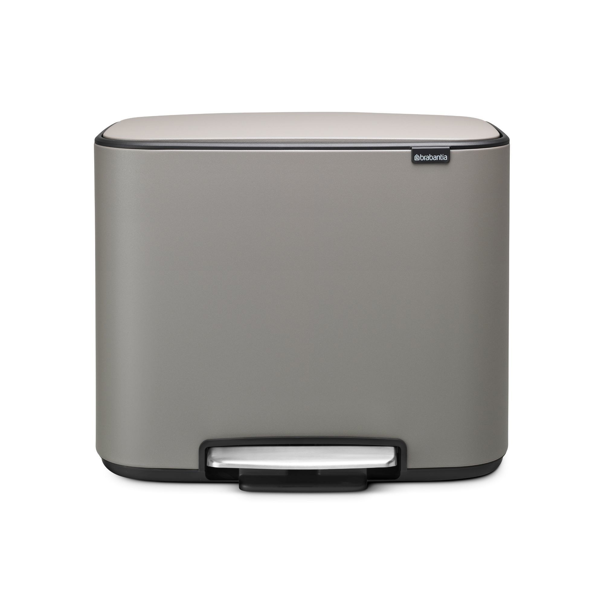 Brabantia Bo Step On Multi Compartment Recycling Trash Can, 3 x 3 Gallon