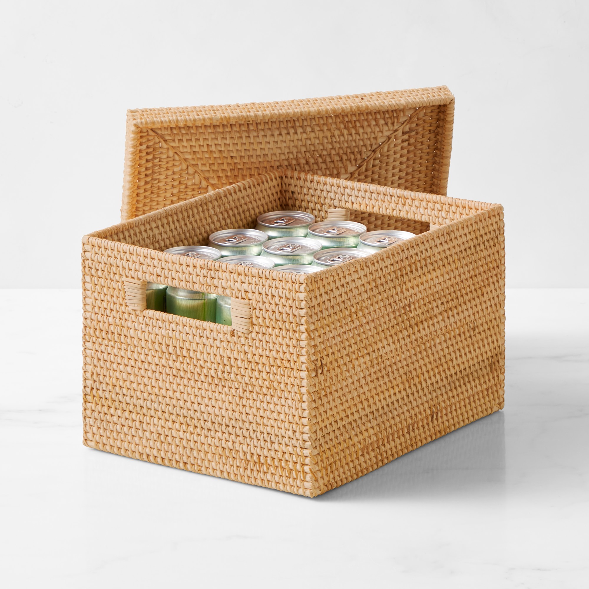 Hold Everything Rattan Lidded Baskets