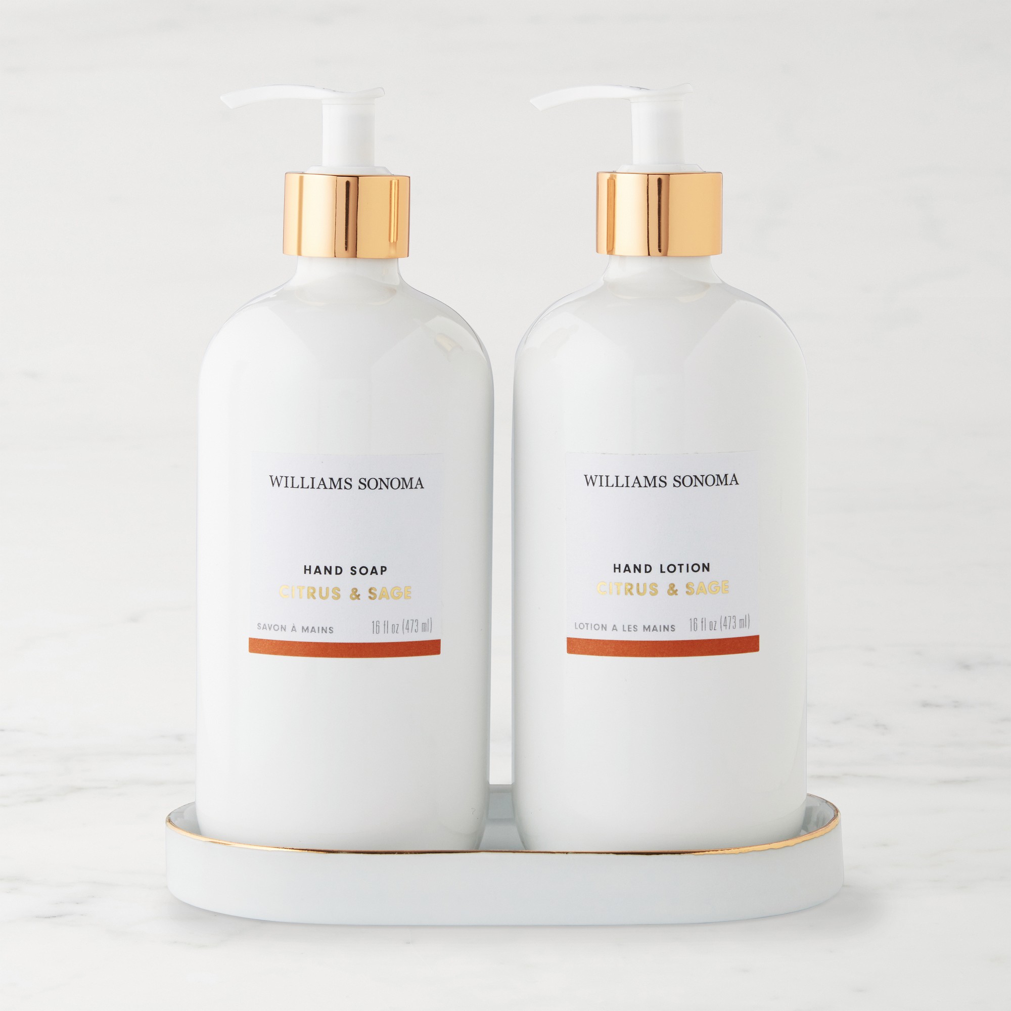 Home Fragrance  Deluxe Hand Soap & Lotion 3-Piece Set, Citrus & Sage