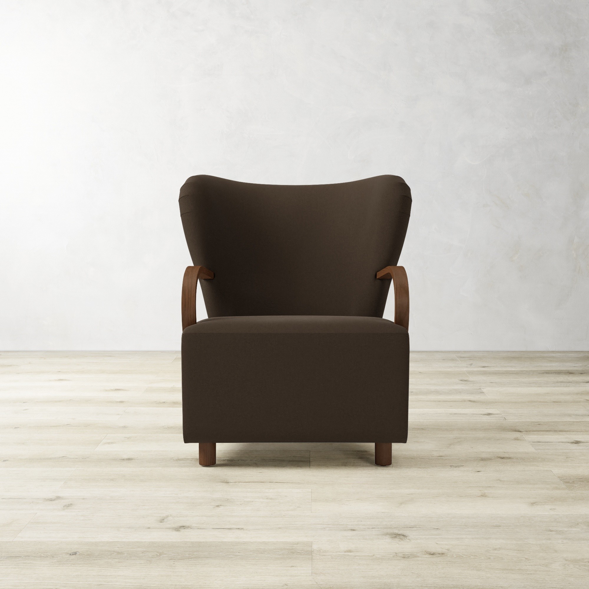 Corban Bentwood Upholstered Occasional Chair