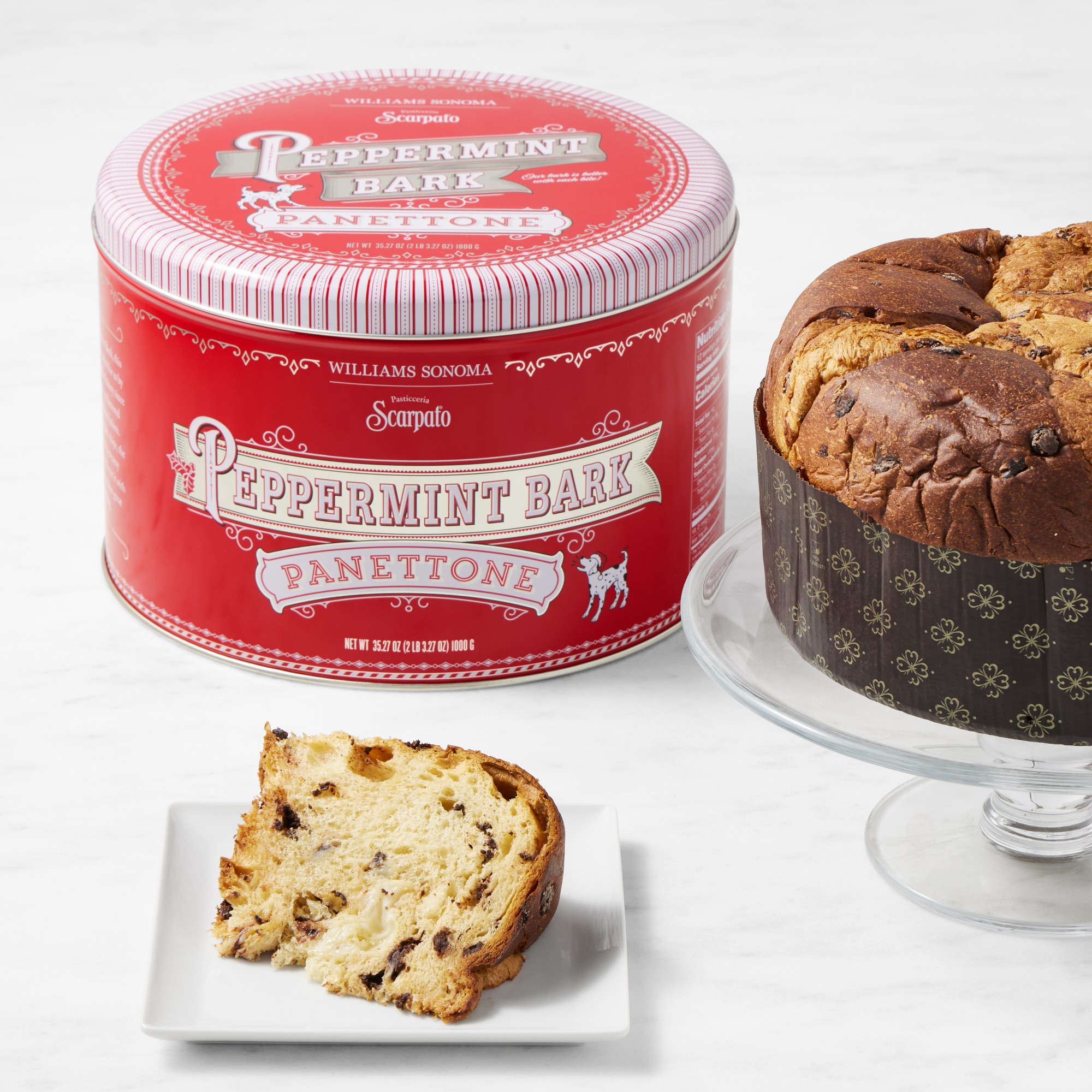 Peppermint Bark Panettone, Serves 12