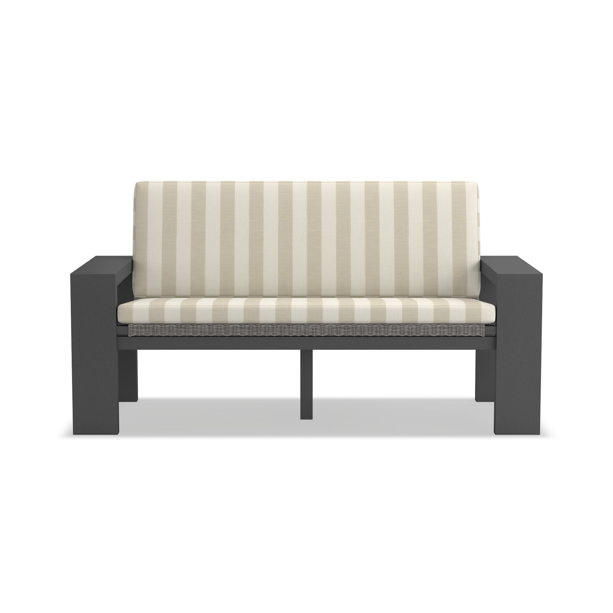 Larnaca Outdoor Metal All-Weather-Weave Loveseat Cushion