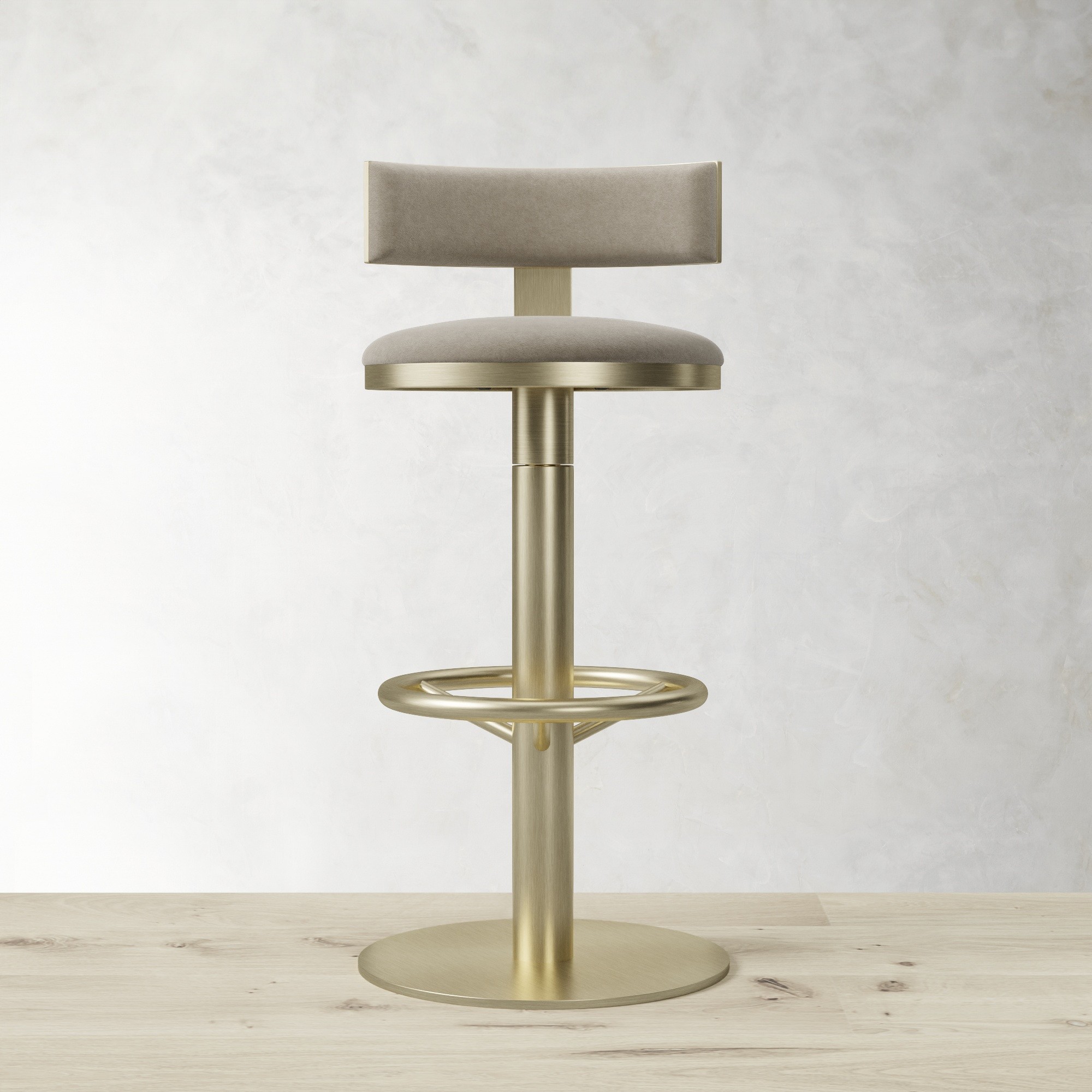 Larkin Upholstered Pedestal Counter & Bar Stool