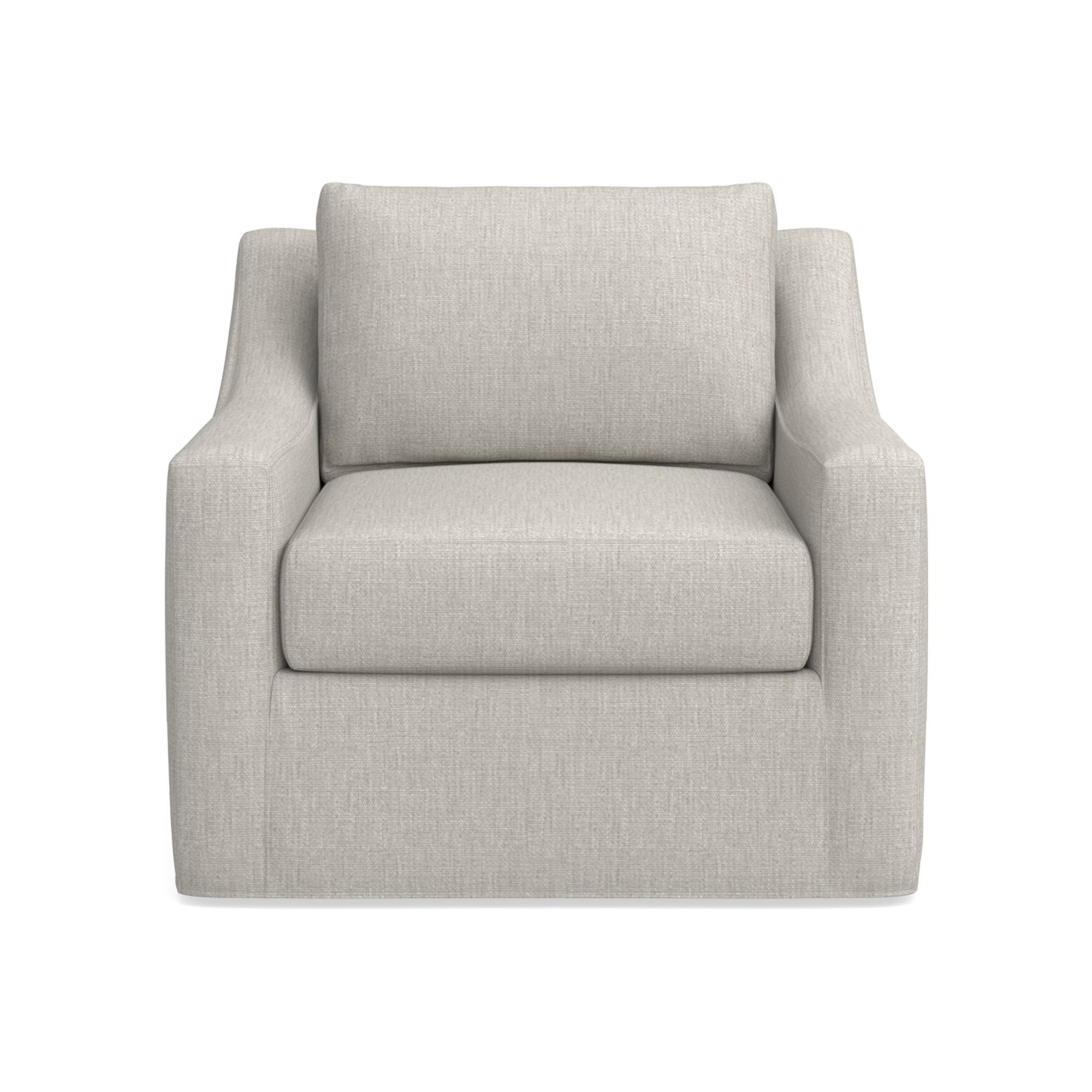 Ghent Slope Arm Slipcovered Swivel Chair